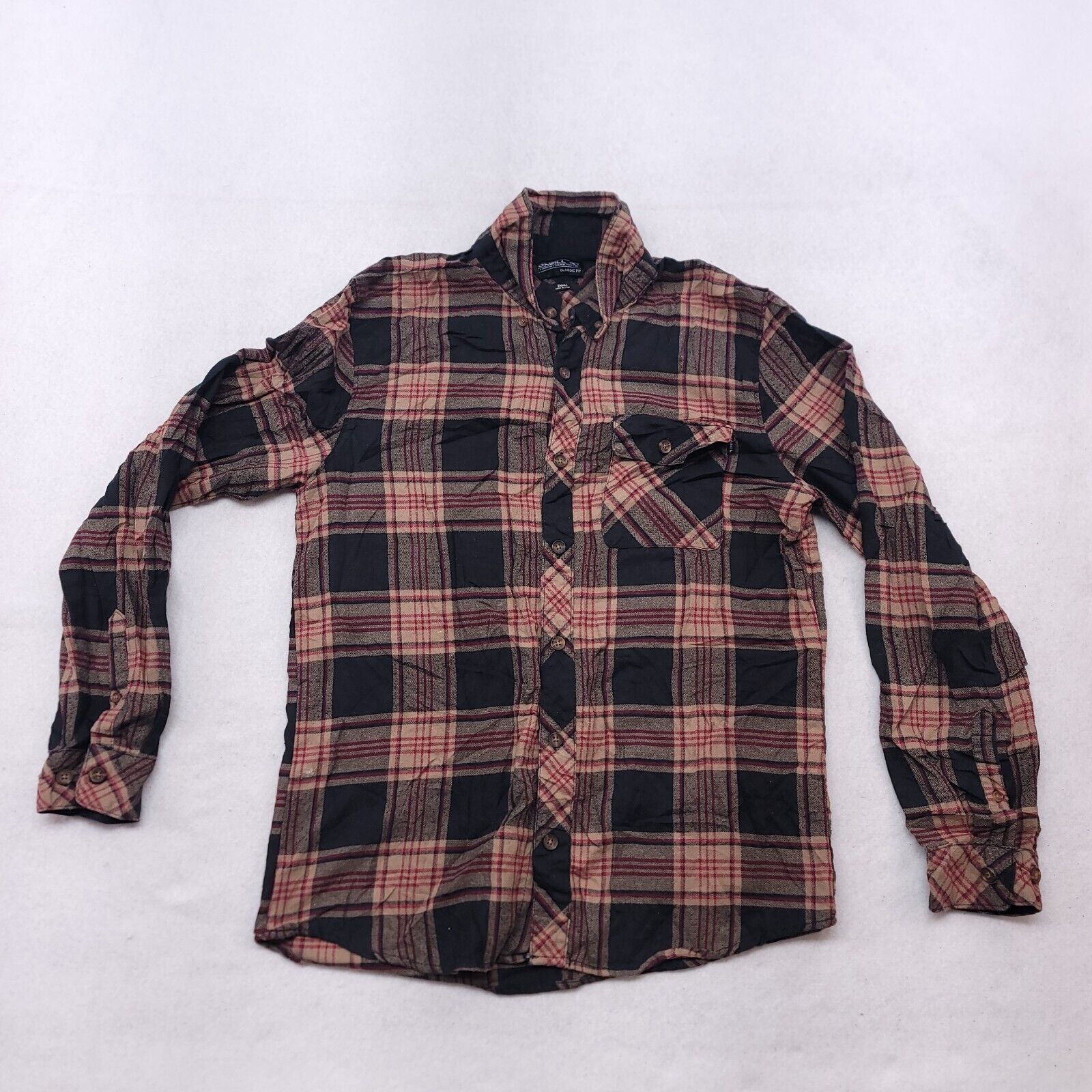 O'Neill O'Neill Tartan Flannel Shirt Mens Size Small S Black Brown Size US S / EU 44-46 / 1 - 2 Thumbnail