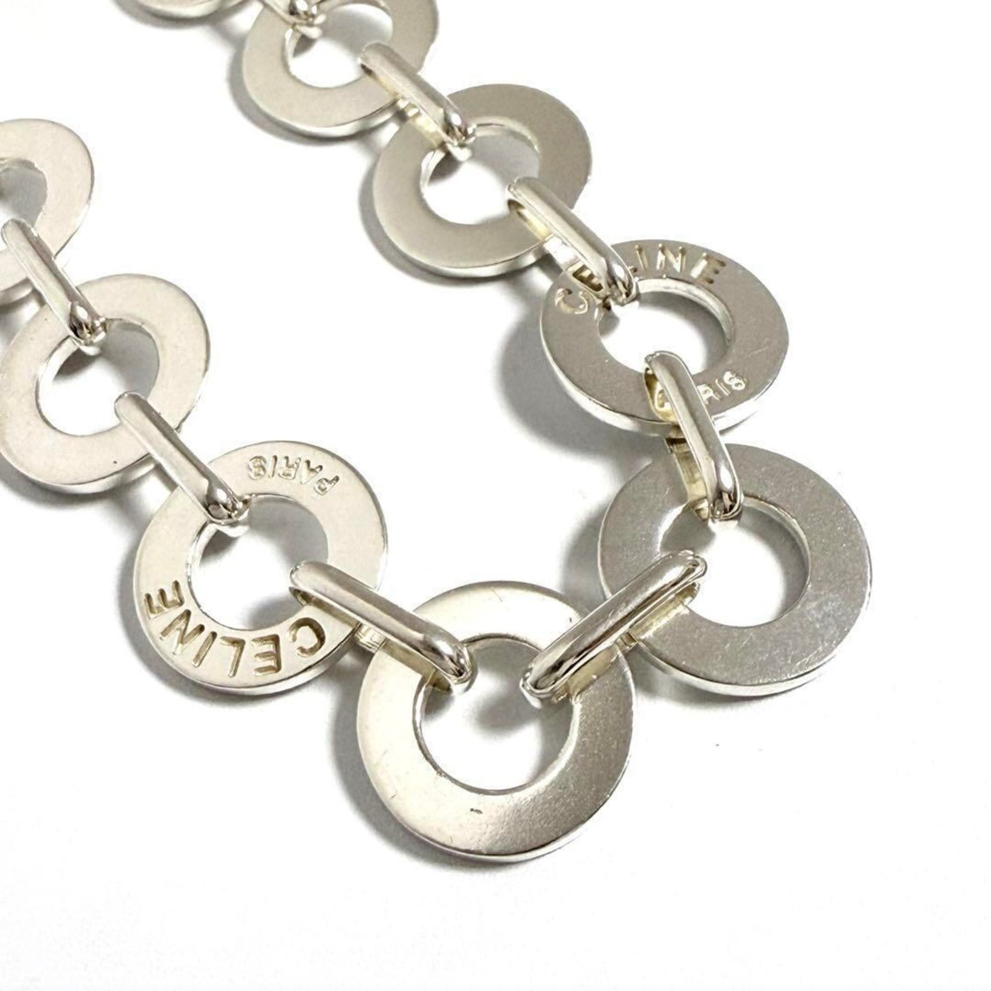Celine Celine Vintage Necklace Circle Link Silver Size ONE SIZE - 1 Thumbnail
