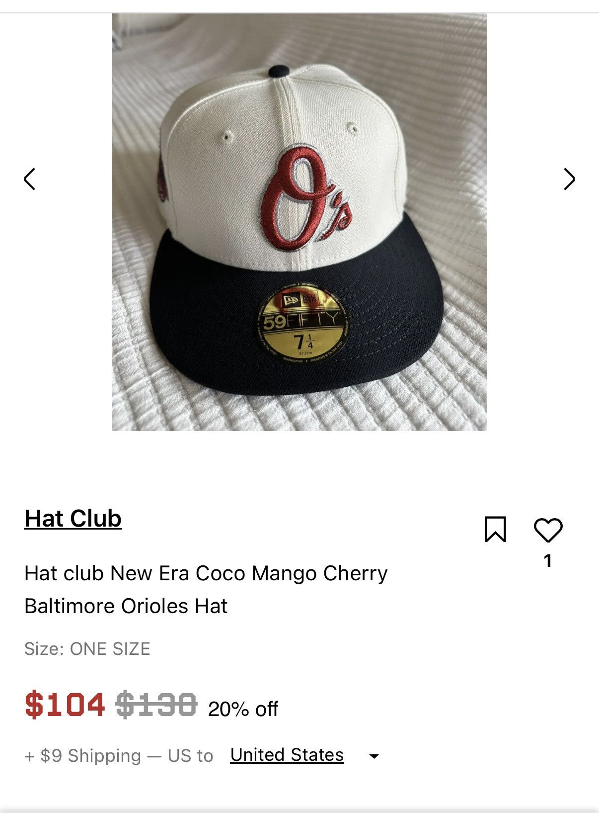 Hat Club × New Era 7 3/4 Coco Mango Cherry Baltimore Orioles Hat Size ONE SIZE - 5 Thumbnail