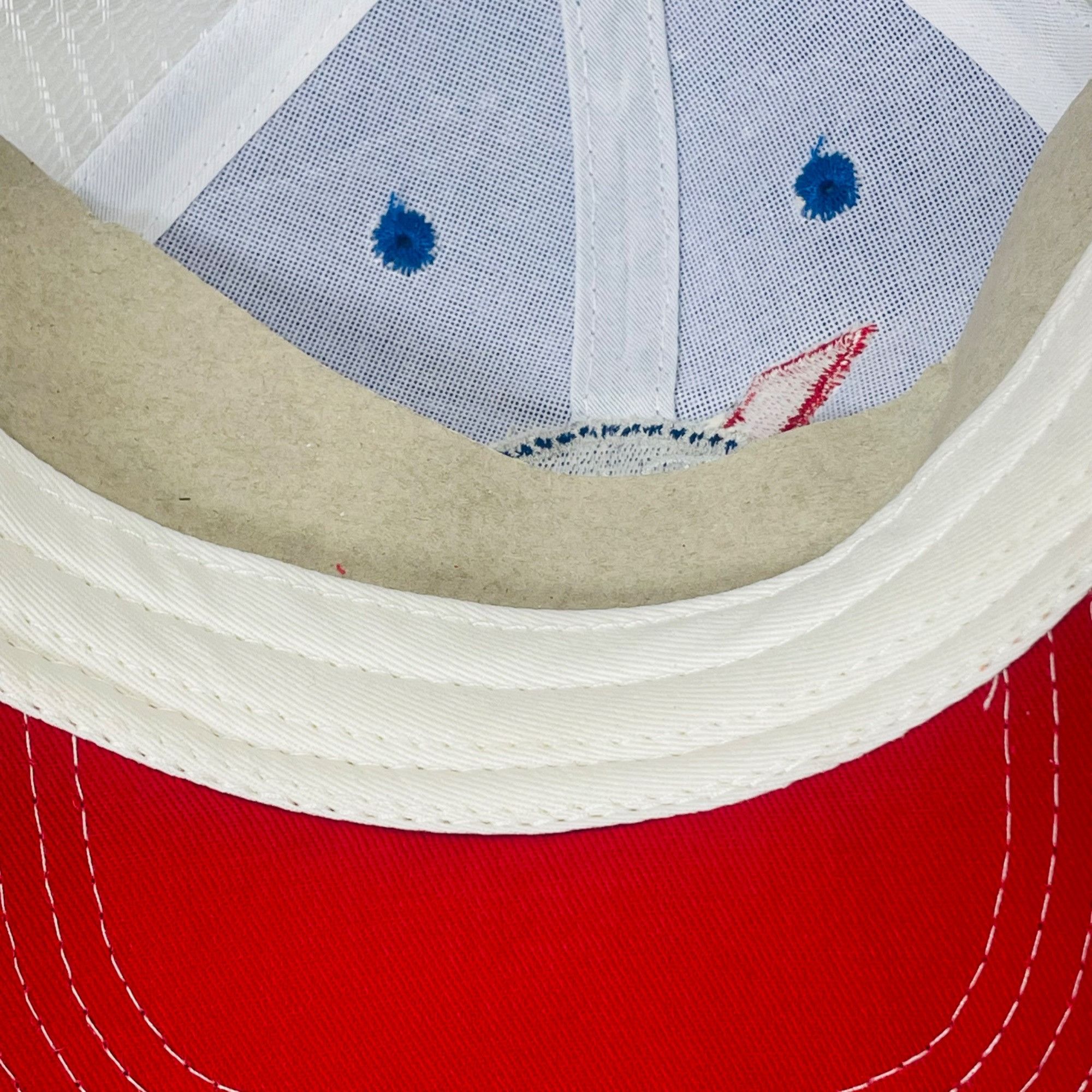 Pabst Blue Ribbon Pabst Blue Ribbon Mesh Trucker Hat Red White & Blue Adjustab Size ONE SIZE - 8 Thumbnail