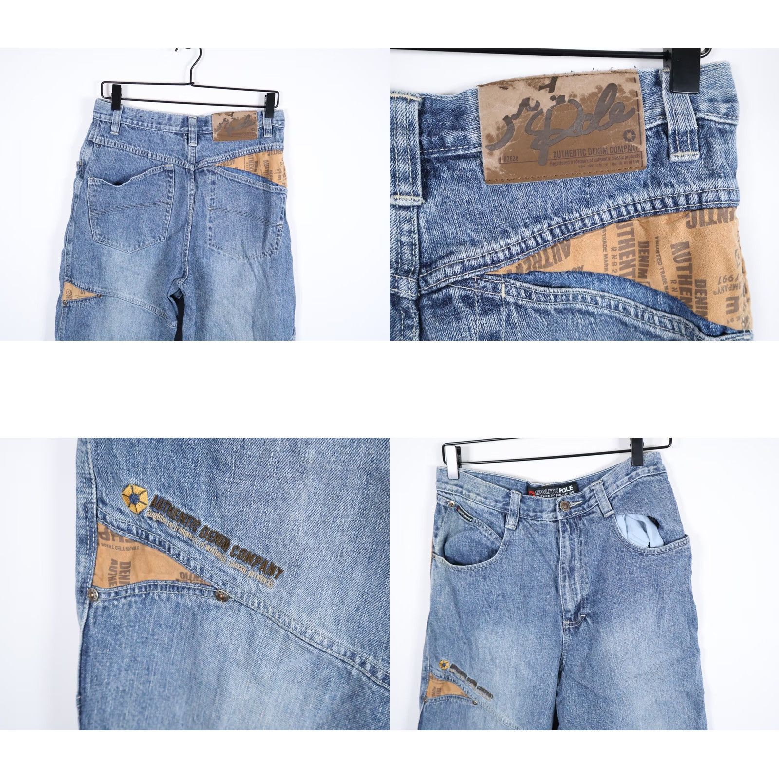 Southpole VINTAGE Southpole Jeans Men 30 x 29 Blue Denim 5-Pocket Baggy Straight Relaxed High Rise Y2K 90s Hip Hop Retro Riveted Size US 30 / EU 46 - 9 Thumbnail