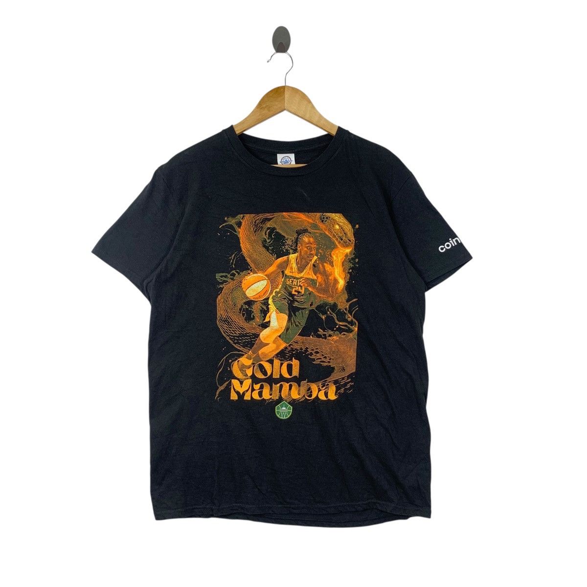 Other SEATTLE STORM JEWELL LOYD Gold Mamba WNBA Tee Shirt Top Size L / US 10 / IT 46 - 1 Thumbnail