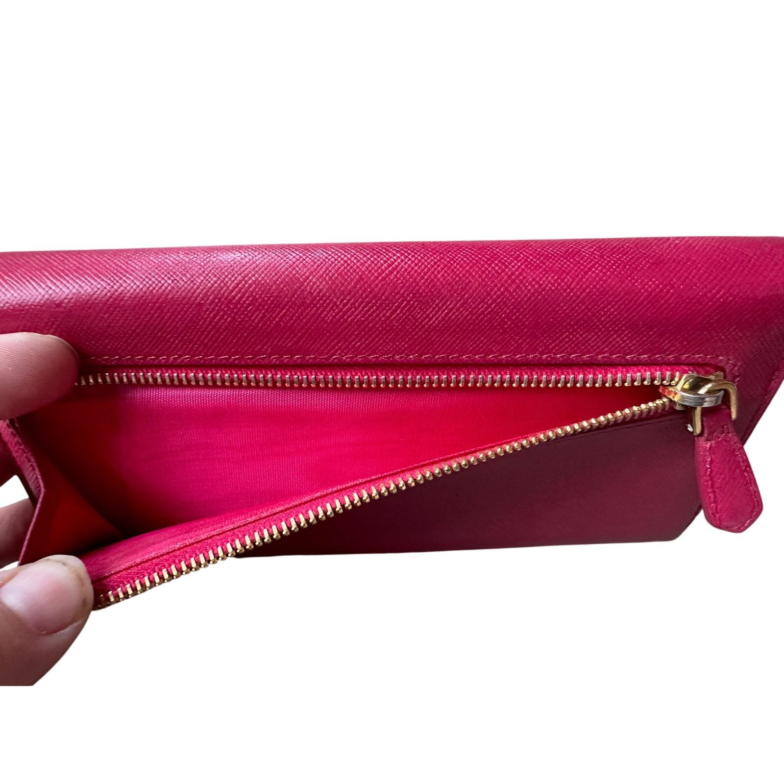 Prada PRADA Milano Fiocco Ribbon Saffiano Leather Long Wallet Size ONE SIZE - 4 Thumbnail