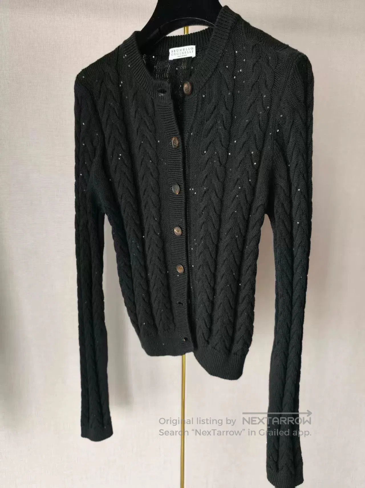 Brunello Cucinelli bc25 Sequin Knit Cardigan. Size M / US 6-8 / IT 42-44 - 4 Thumbnail
