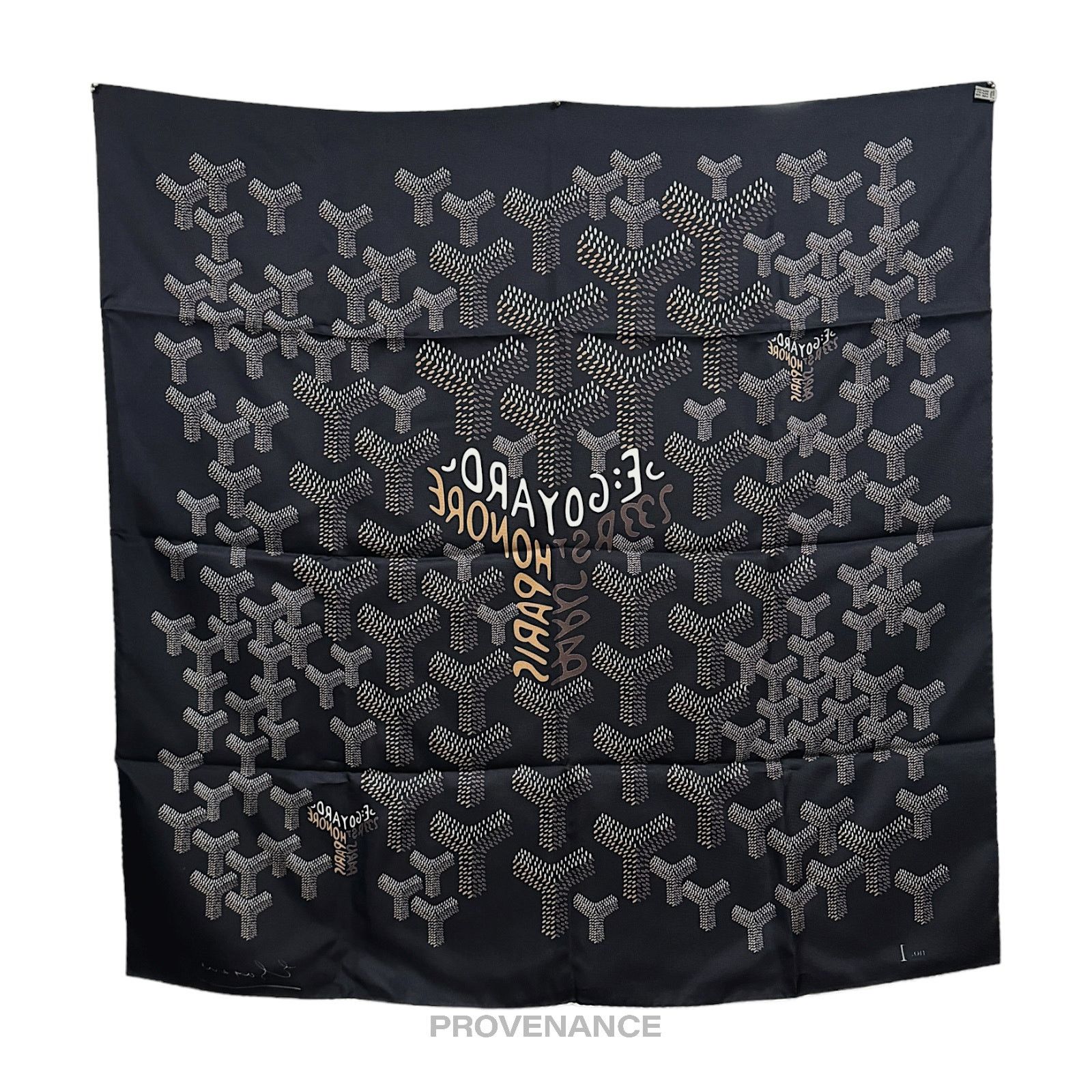 Goyard 🔴 Goyard Scarf No. 1 - Black Tan Size ONE SIZE - 2 Thumbnail