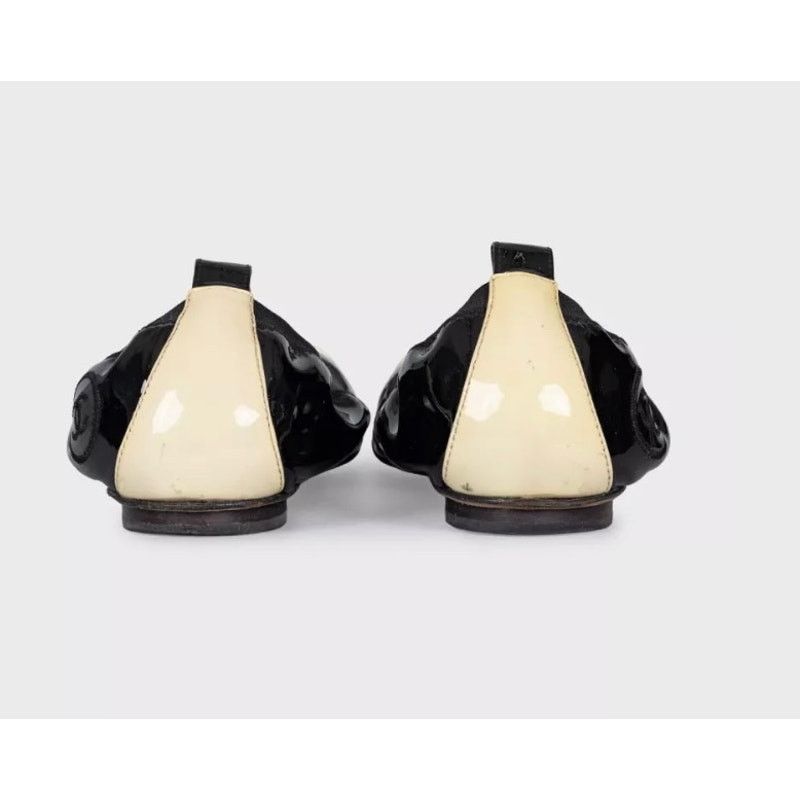 Chanel Chanel Black Patent Leather Ballerina Flats - Size 39.5 Size US 8.5 / IT 38.5 - 4 Thumbnail