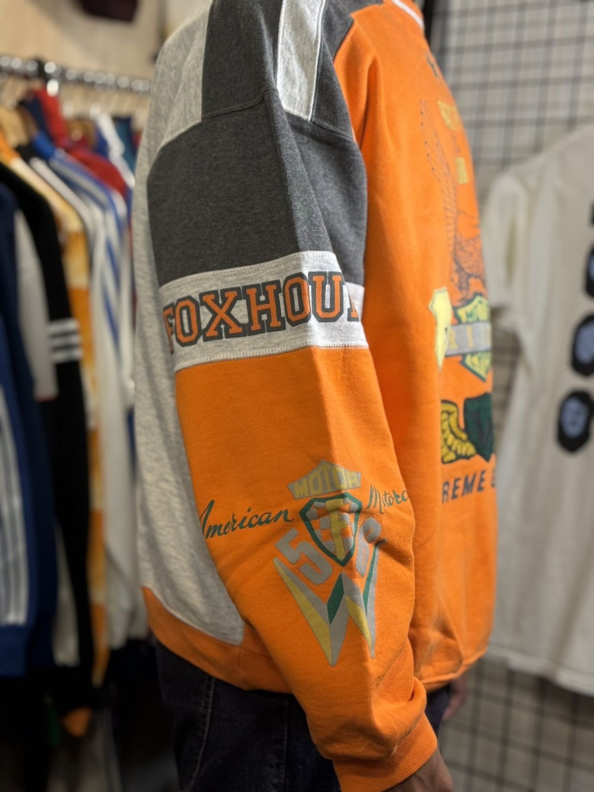 Harley Davidson vintage sweater embroidered motorcycle "RACER XL 1200" Size US XL / EU 56 / 4 - 13 Thumbnail