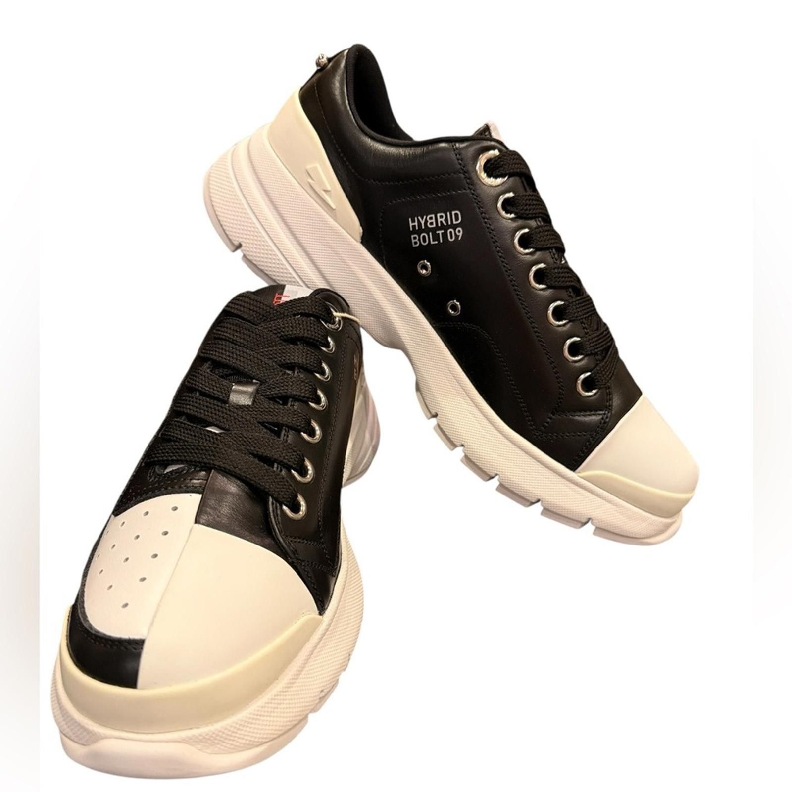 Neil Barrett Neil Barrett Hybrid Bolt 09Leather Sneakers Sz 8 Size US 8 / EU 41 - 2 Thumbnail