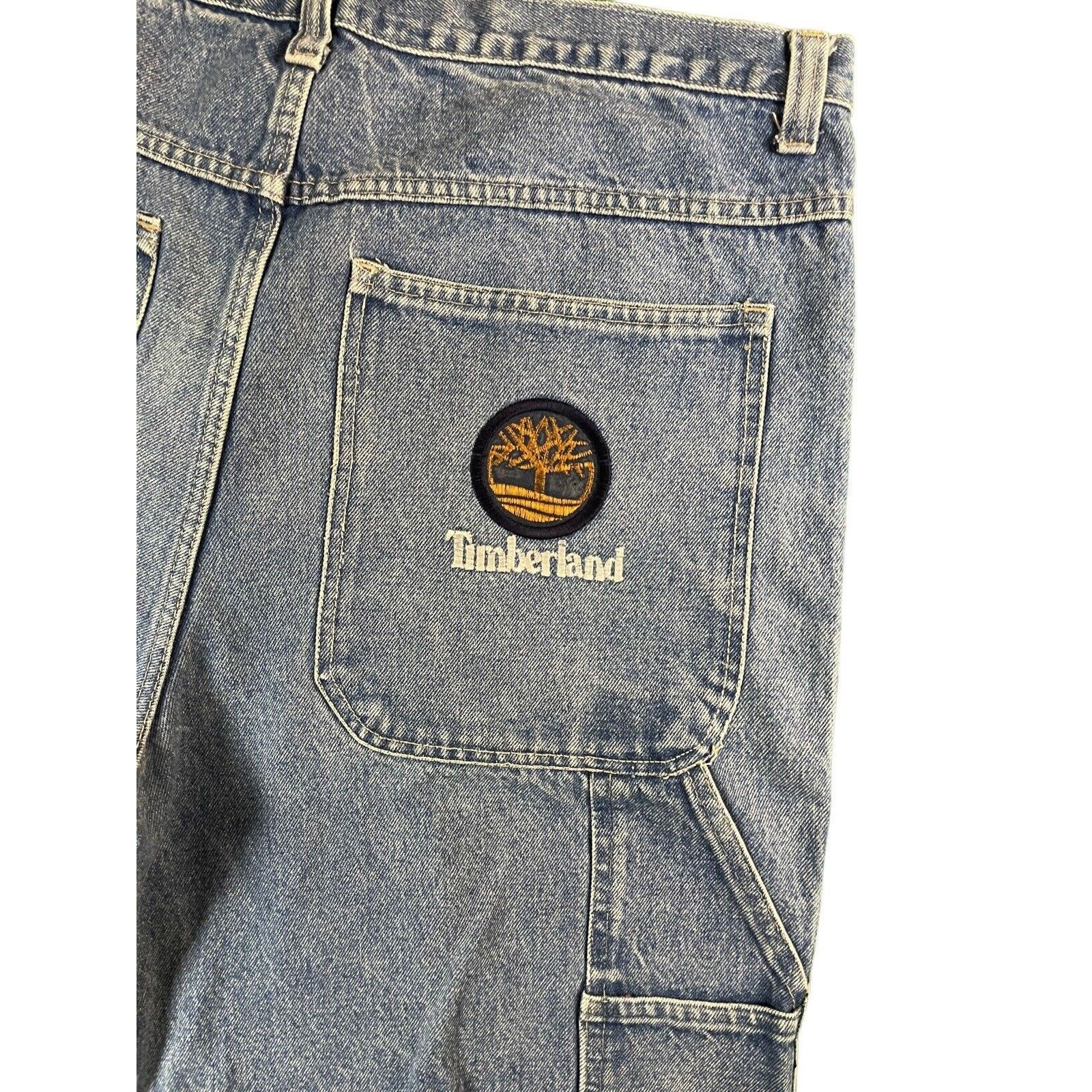 Timberland Vintage Y2K Timberland Wide Denim Baggy XL 37 Shorts Jorts Size US 37 - 5 Thumbnail