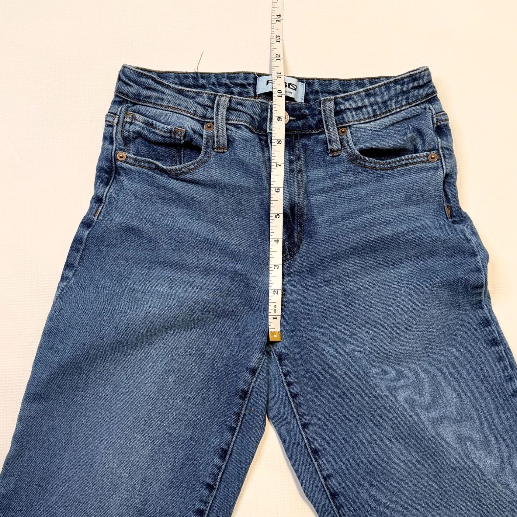 Rsq RSQ Jeans Womens 27 Blue High Rise Flare Denim 5 Pocket Medium Wash Shirt Womens Adult Medium Blue Size 27" / US 4 / IT 40 - 5 Thumbnail