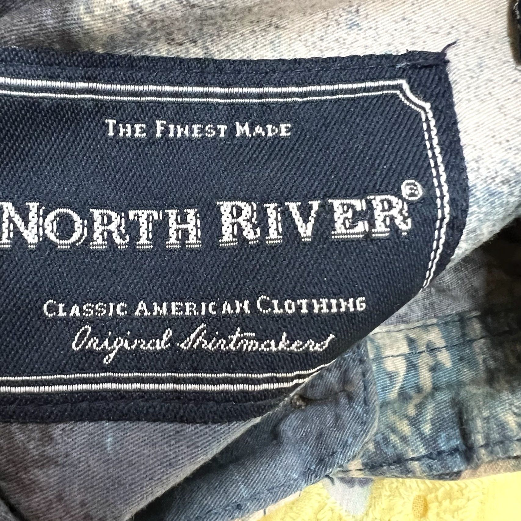 Vintage North River Shirt Men’s M Blue AOP Short Sleeve Graphic Print Fisherman Casual Button-Up 90s Theme Mens Size US M / EU 48-50 / 2 - 6 Thumbnail