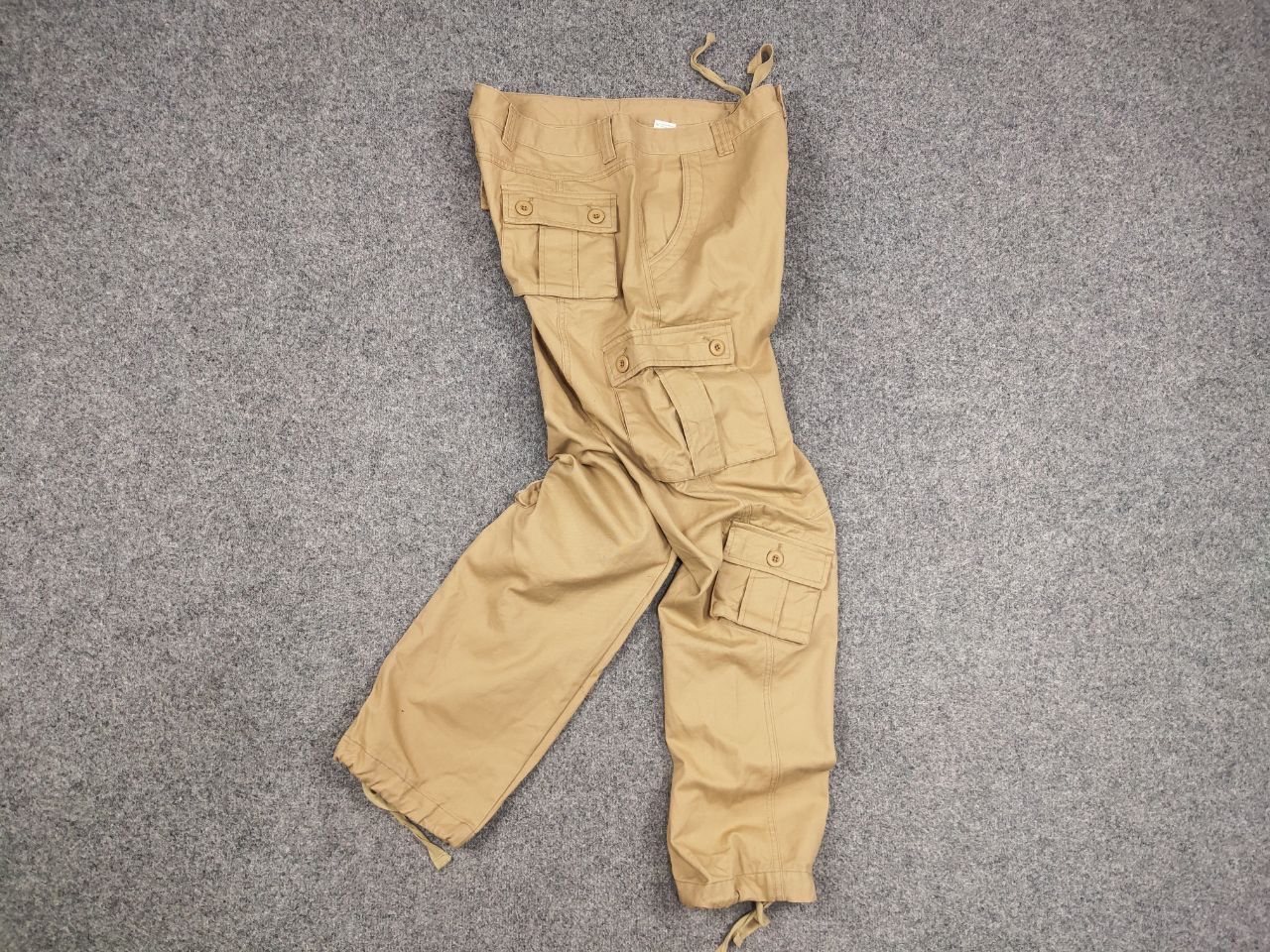 If Six Was Nine Vintage Le Grande Bleu Style Y2K Baige Baggy Cargo Pants Size US 34 / EU 50 - 11 Thumbnail
