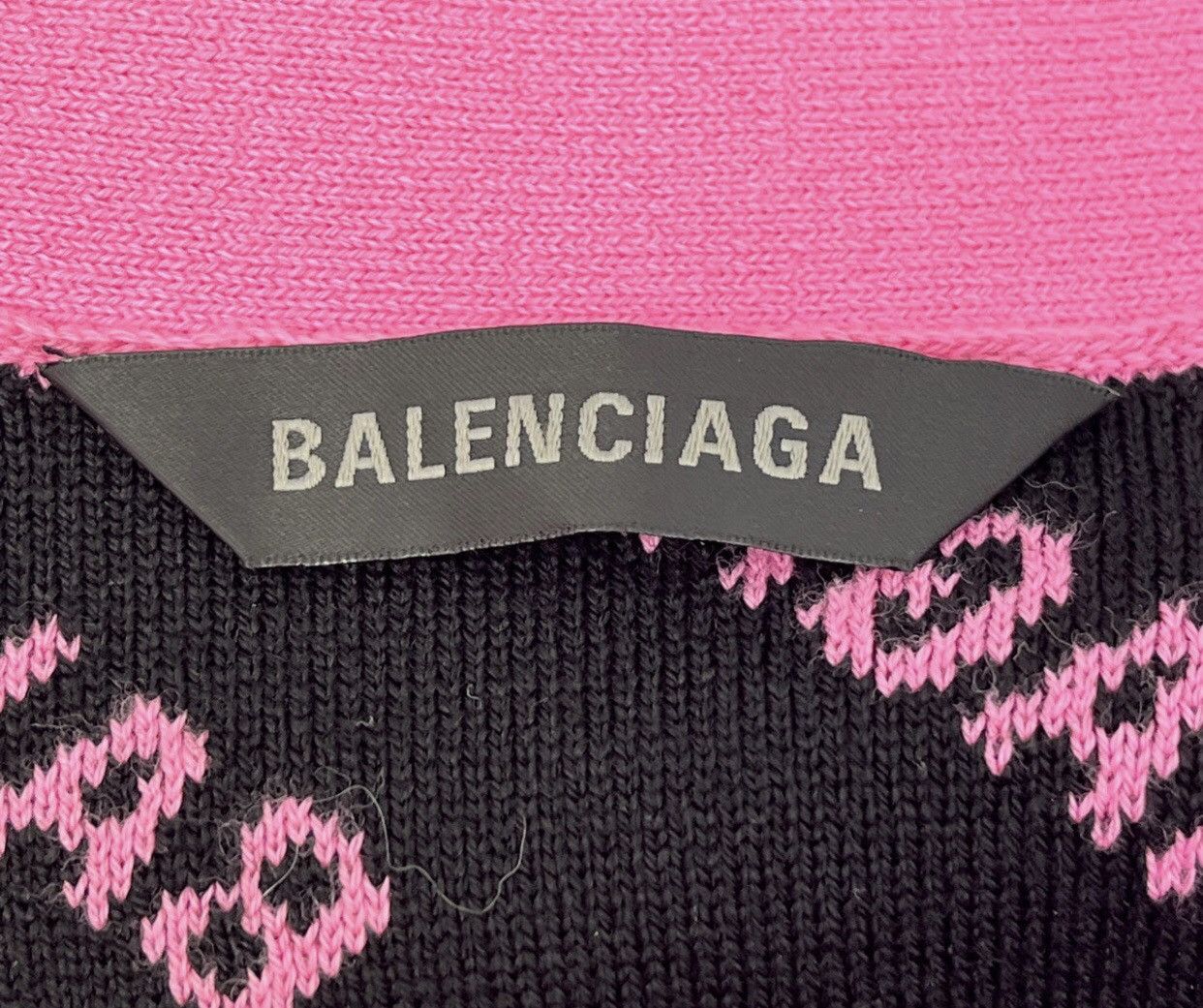 Balenciaga Balenciaga Pink Full Classic LogoKnitted Cardigan shirt Size US S / EU 44-46 / 1 - 5 Thumbnail