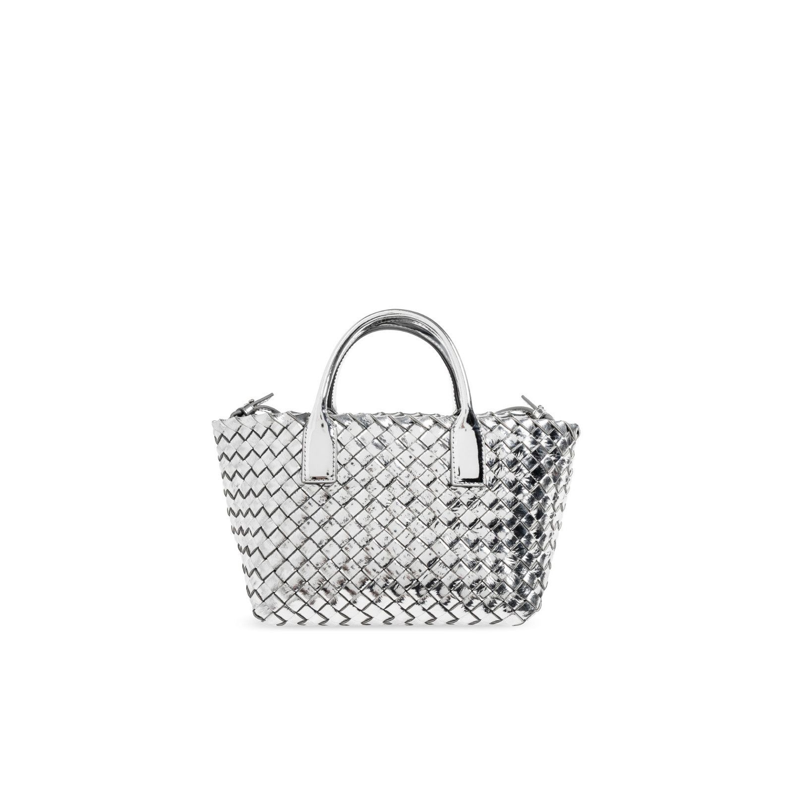 Bottega Veneta BOTTEGA VENETA Mini Cabat Silver Top Handle Bag New Size ONE SIZE - 1 Thumbnail