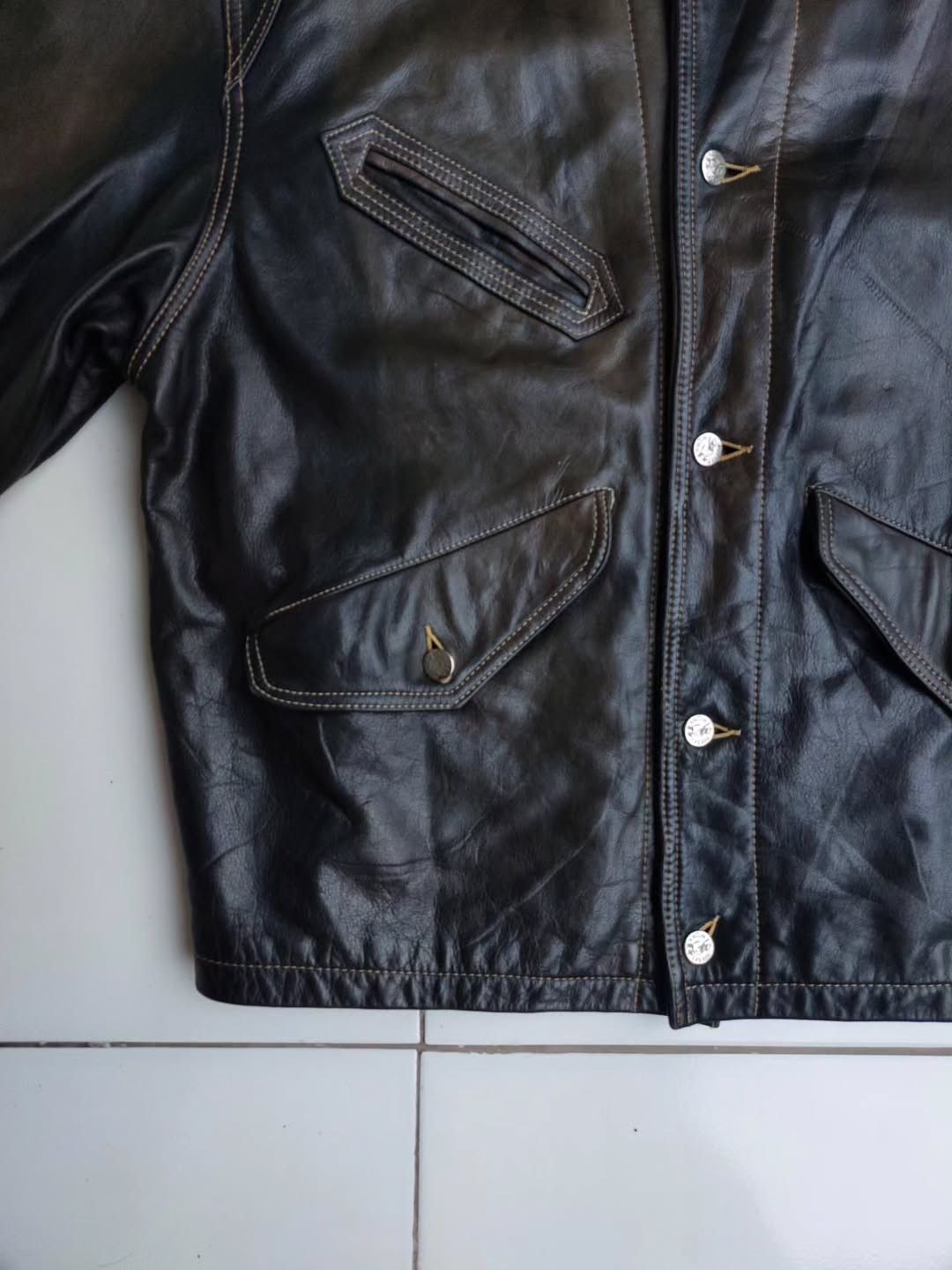 Diesel Diesel Vintage Leather Jacket Car Coat Patina Size US L / EU 52-54 / 3 - 7 Thumbnail