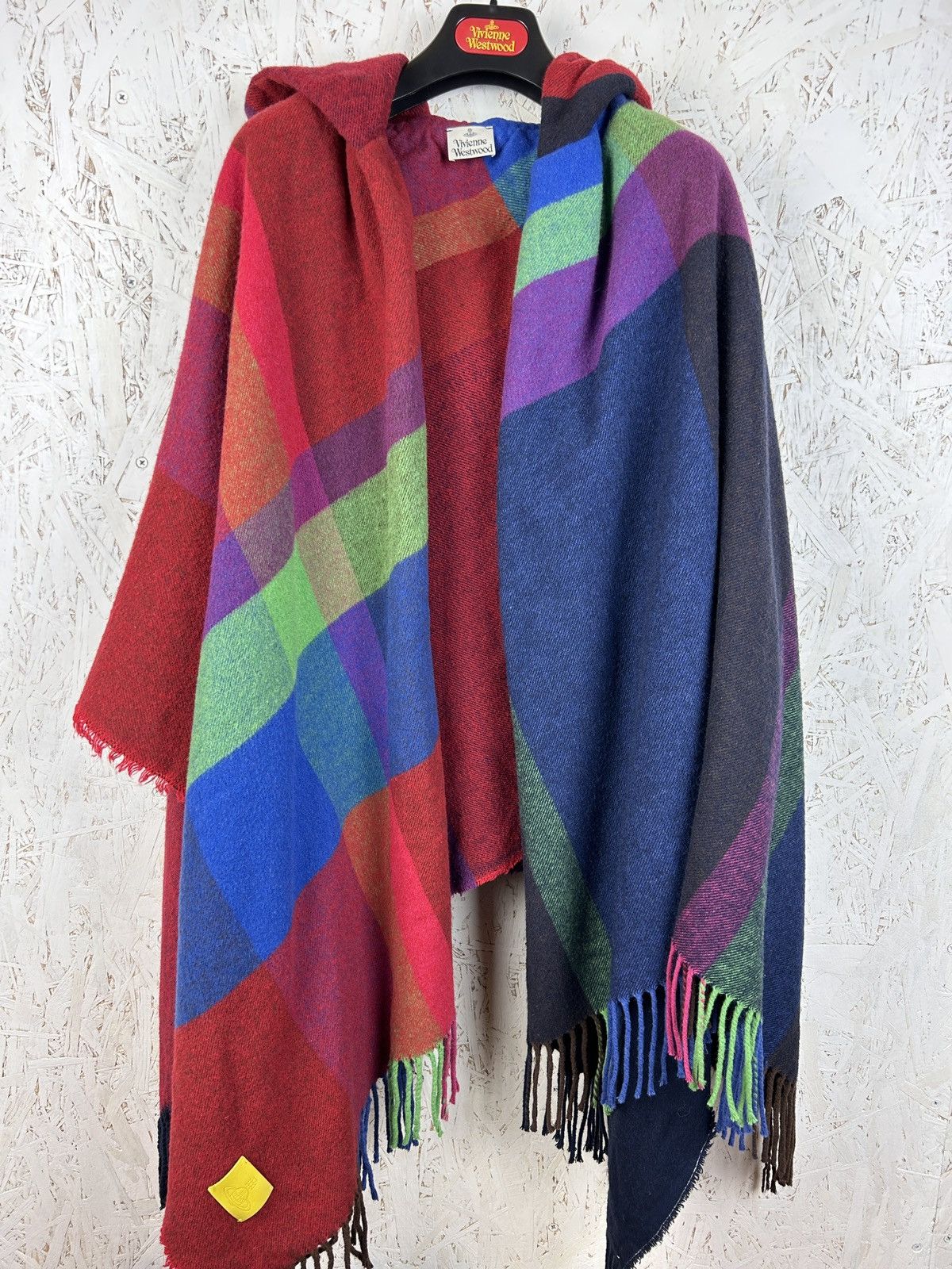 Vivienne Westwood Vivienne Westwood Multicolor Wool Poncho Hooded Cape Size M / US 6-8 / IT 42-44 - 1 Thumbnail