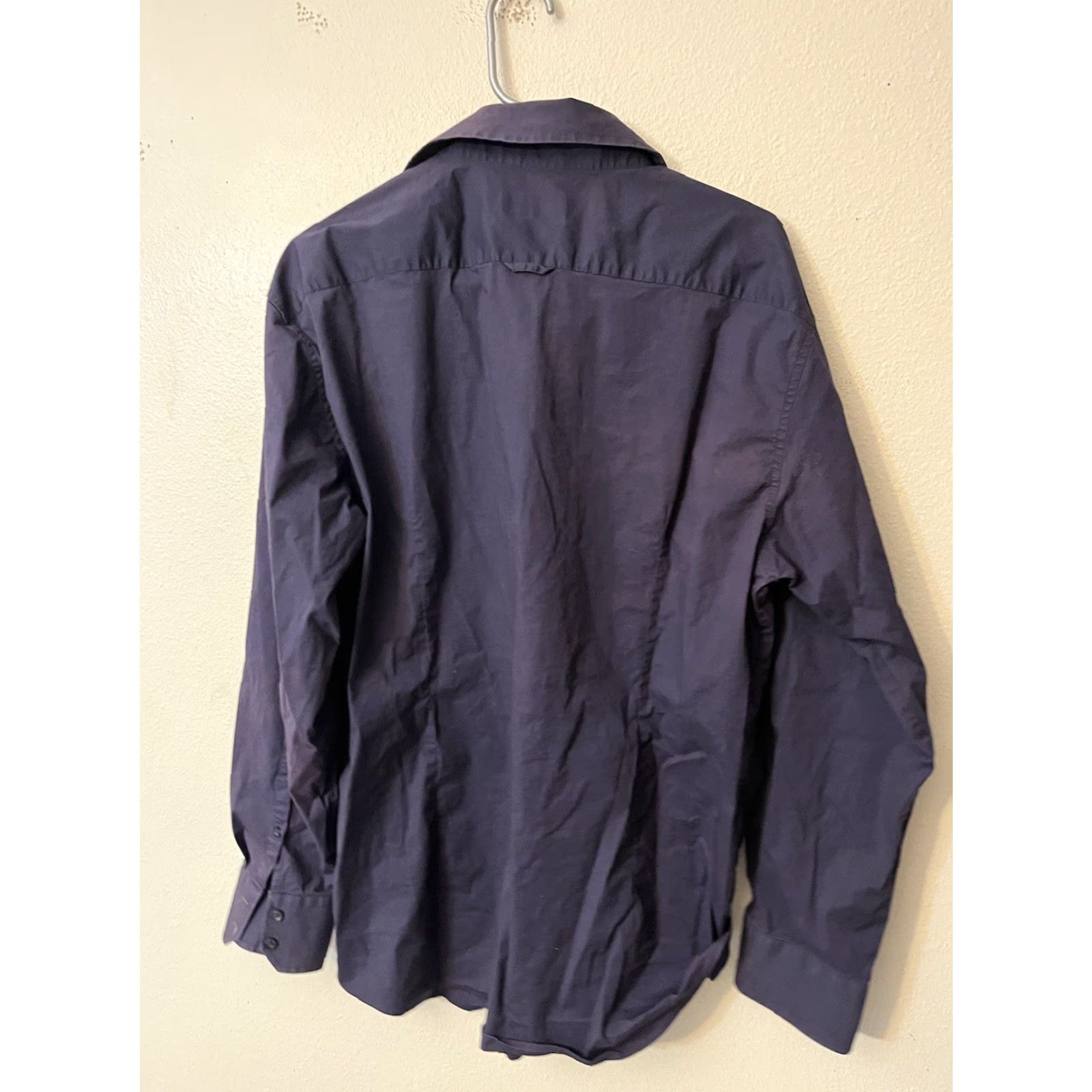 Ben Sherman Ben Sherman Shirt Mens XL Navy Blue Button-Up Stretch Tailored Collared Long Sleeve Classic Business Casual Travel Size US XL / EU 56 / 4 - 2 Thumbnail