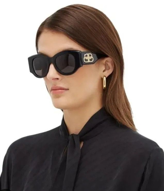 image of New Bb0070S 006 Black Women Balenciaga Sunglasses