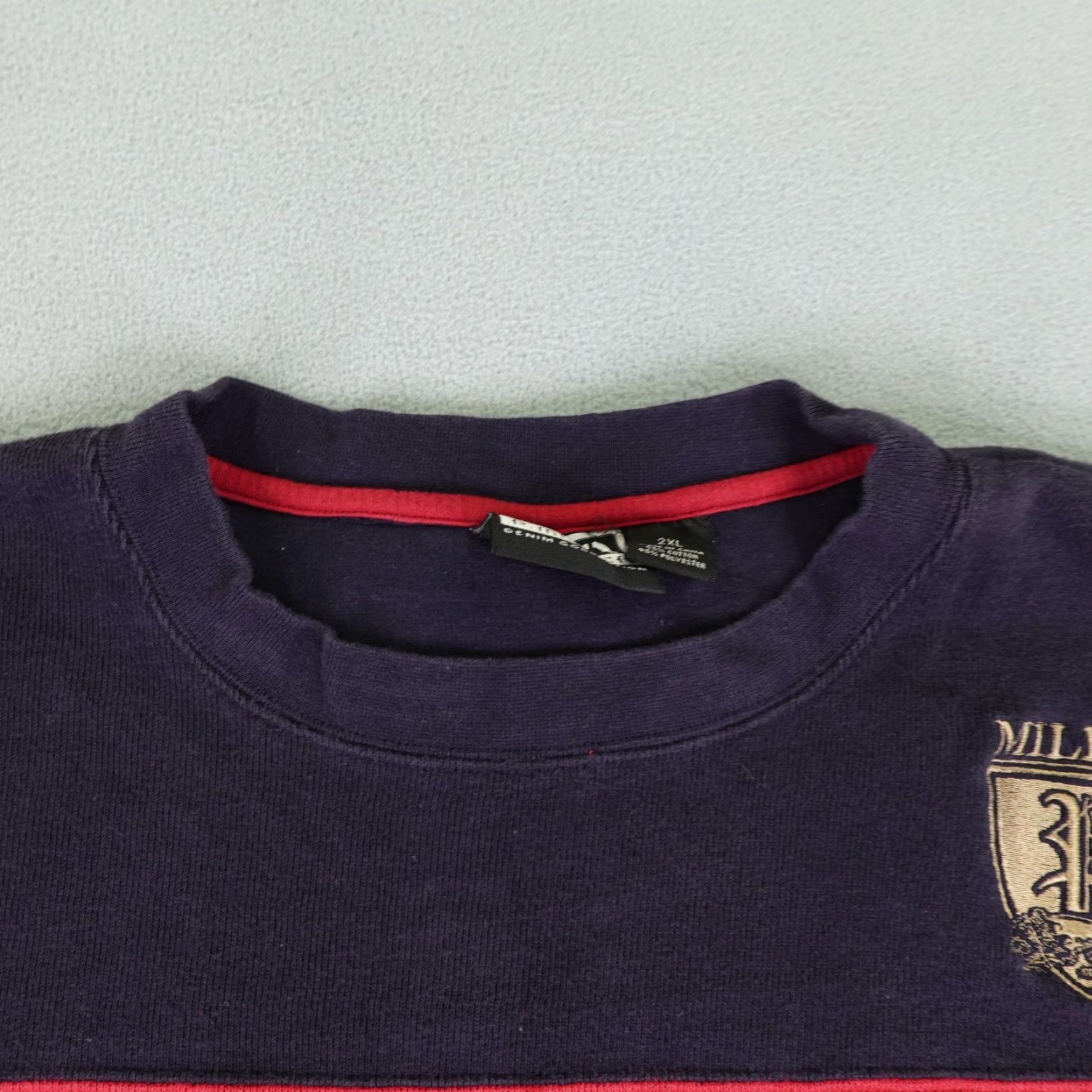 Vintage Vintage P Miller Sweater Mens XXL Red Blue Master P Short Sleeve Rap Hip Hop Y2K Size US XXL / EU 58 / 5 - 2 Thumbnail