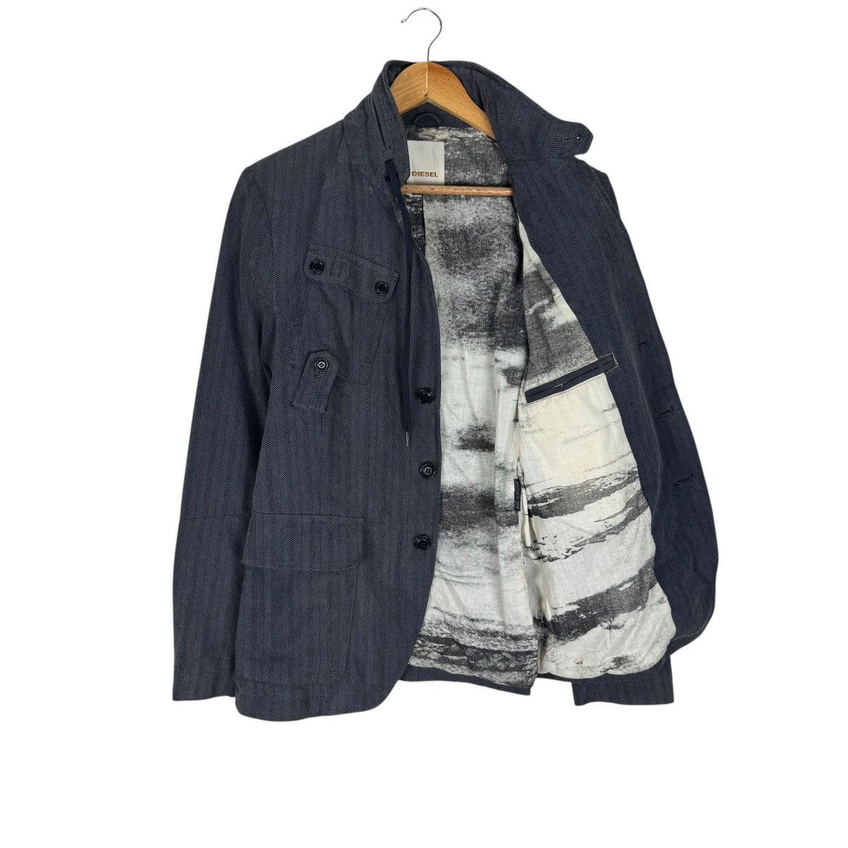 Diesel 🌟DIESEL HERRINGBONE FIELD HOODIE JACKET Size US M / EU 48-50 / 2 - 7 Thumbnail