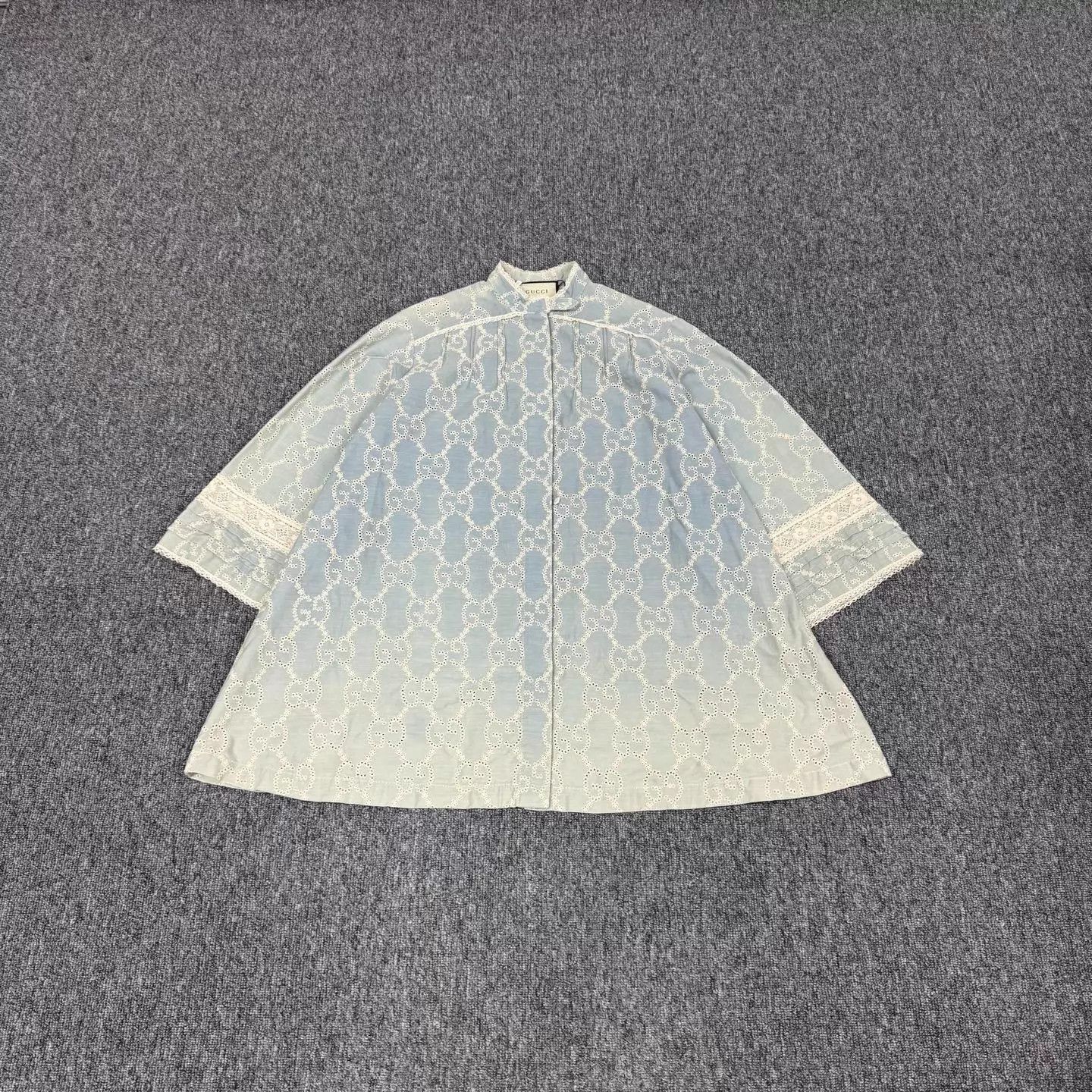 Gucci Gucci Gradient Double G Lace-embroidered Mid-Sleeve Top 38 Size XS / US 0-2 / IT 36-38 - 1 Thumbnail