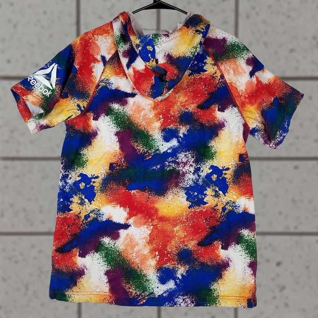 Reebok Reebok Rainbow Paint-Splash Short-Sleeve Hoodie Pullover Mens Small Size US S / EU 44-46 / 1 - 1 Thumbnail