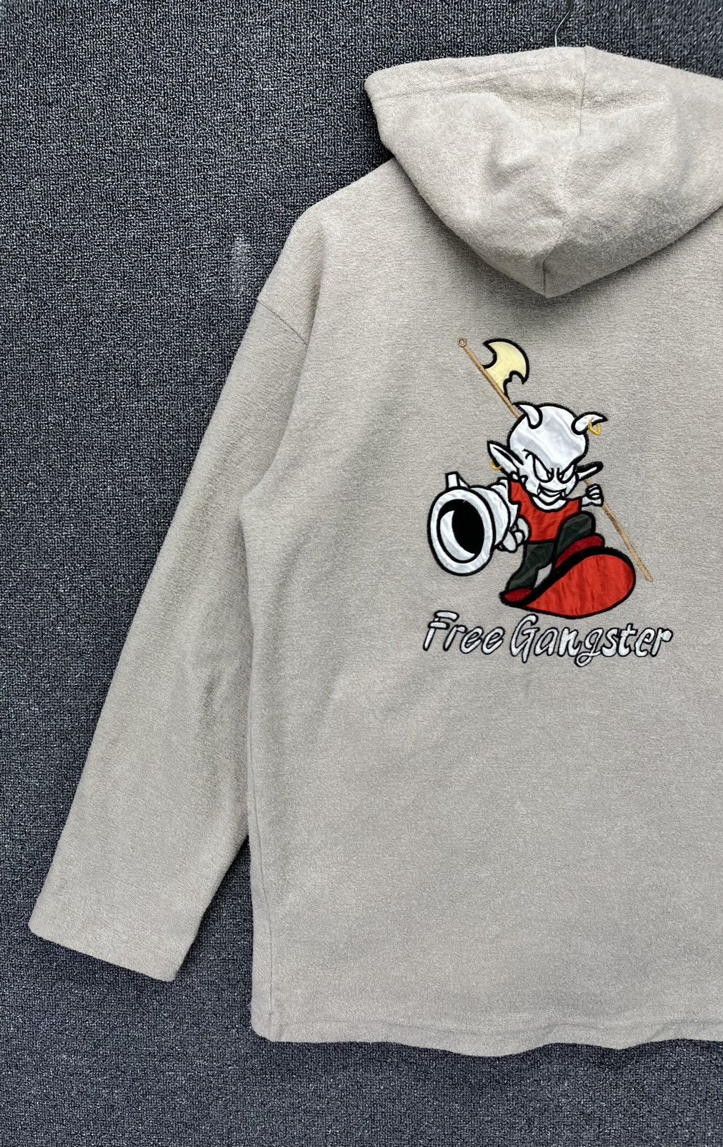 Japanese Brand Vintage Great Free Gangster Fleece Hoodie Sweatshirt Size US M / EU 48-50 / 2 - 4 Thumbnail
