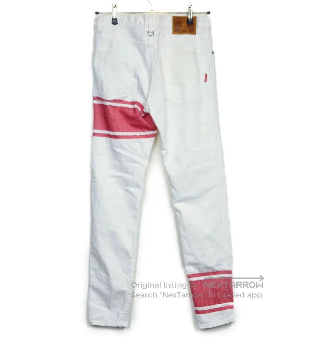 Mastermind Japan White Denim Pants with Red Stripes Size 30. Size US 30 / EU 46 - 2 Thumbnail