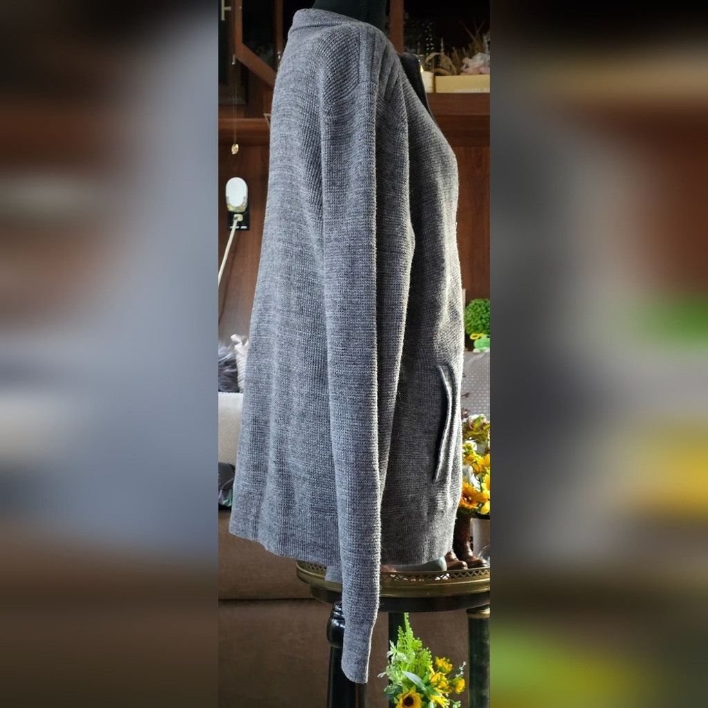 Michael Kors MICHAEL Michael Kors Men's Charcoal Zip-Up Sweater Size US L / EU 52-54 / 3 - 3 Thumbnail