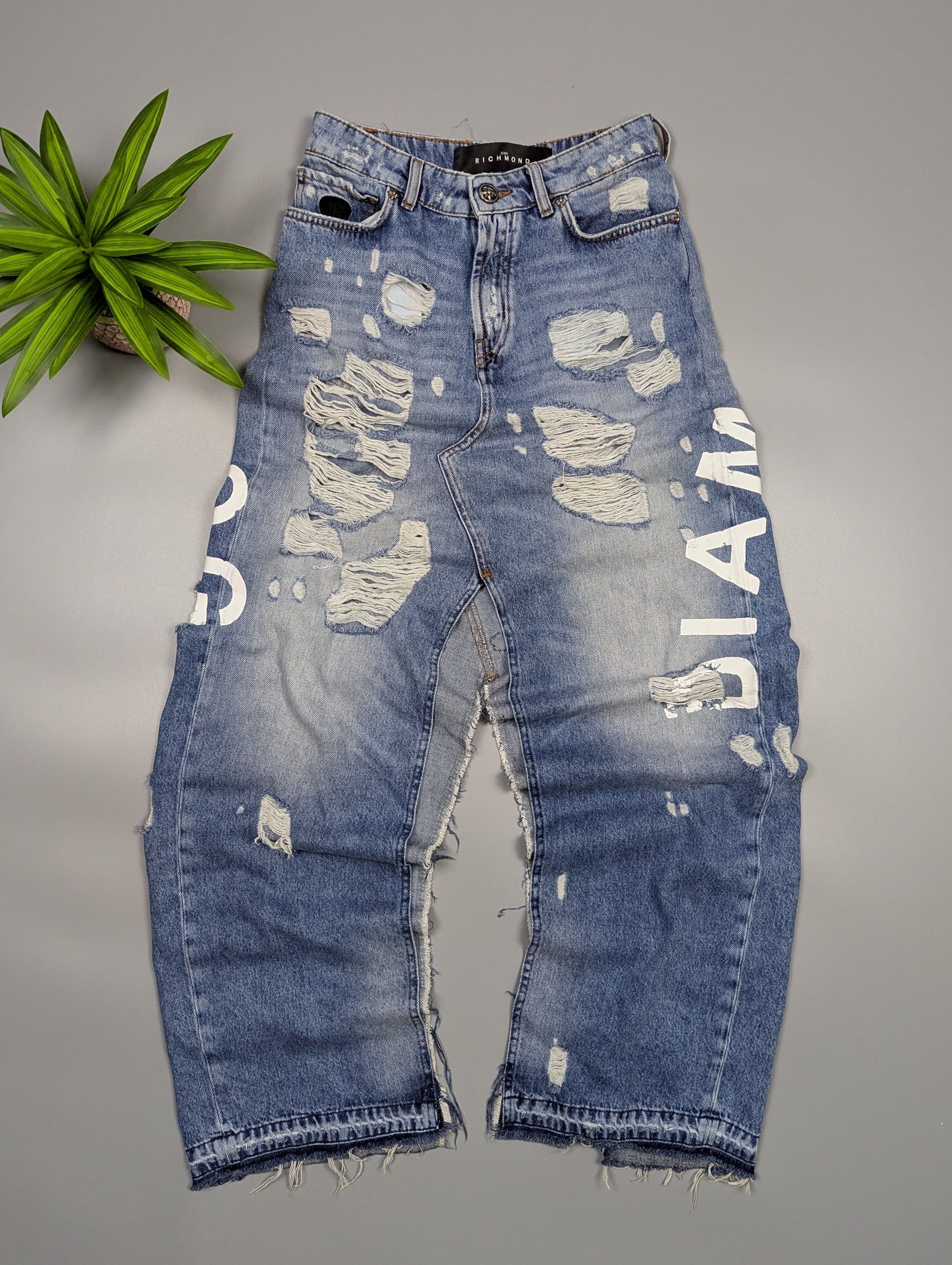 John Richmond John Richmond JORDIN Denim Maxi Skirt Y2K Jeans Style Size 27" / US 4 / IT 40 - 9 Thumbnail