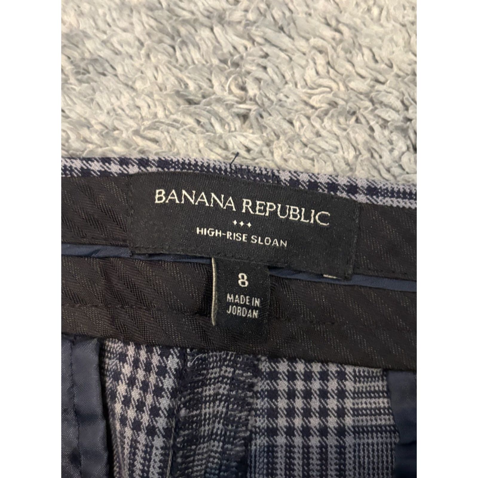 Banana Republic VINTAGE? No. Banana Republic Pants Womens 8 Sloan Gray Plaid Stretch Career Office Size 30" / US 8 / IT 44 - 2 Thumbnail