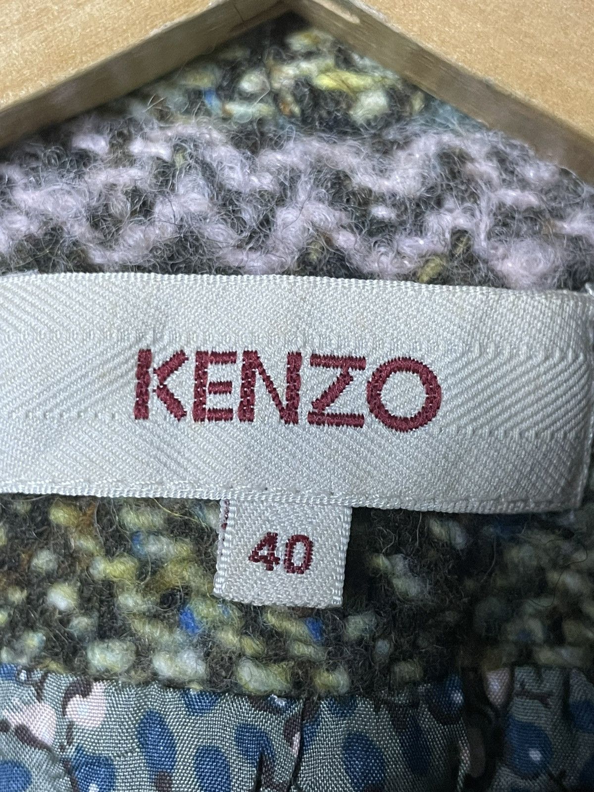Japanese Brand × Kenzo × Vintage KENZO Knitted Wool Crop Coat (94) Size US XXS / EU 40 - 7 Thumbnail