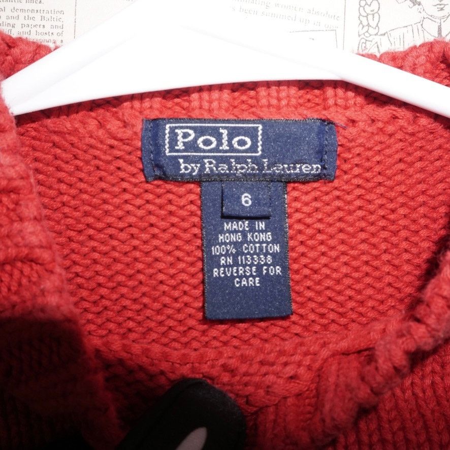 Polo Ralph Lauren 6 - Vintage Y2K Polo ralph lauren red knit 2000s sweater Size US S / EU 44-46 / 1 - 3 Thumbnail
