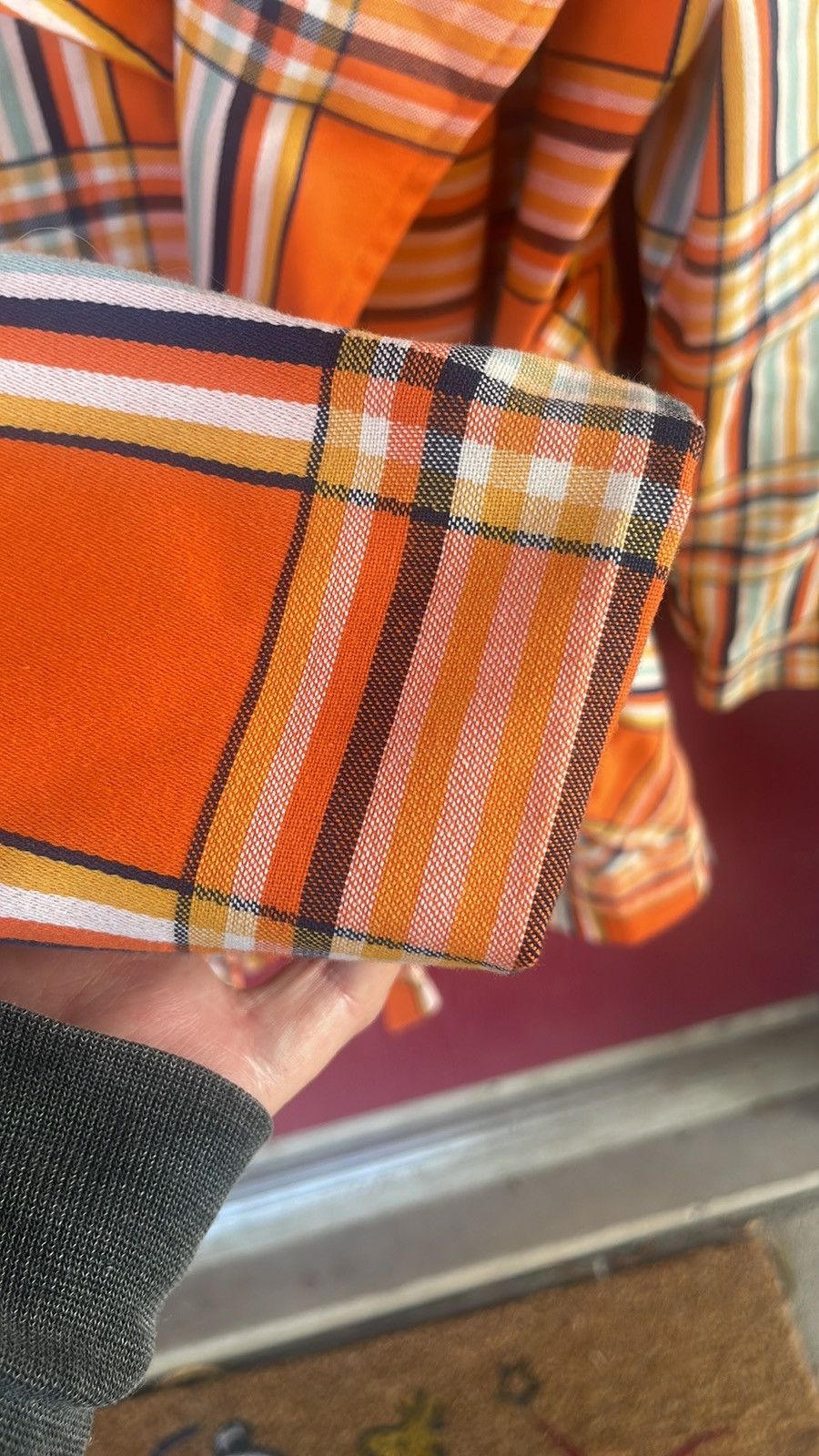 Vintage MARSIS California Vintage 60’s orange plaid blazer Size M / US 6-8 / IT 42-44 - 6 Thumbnail