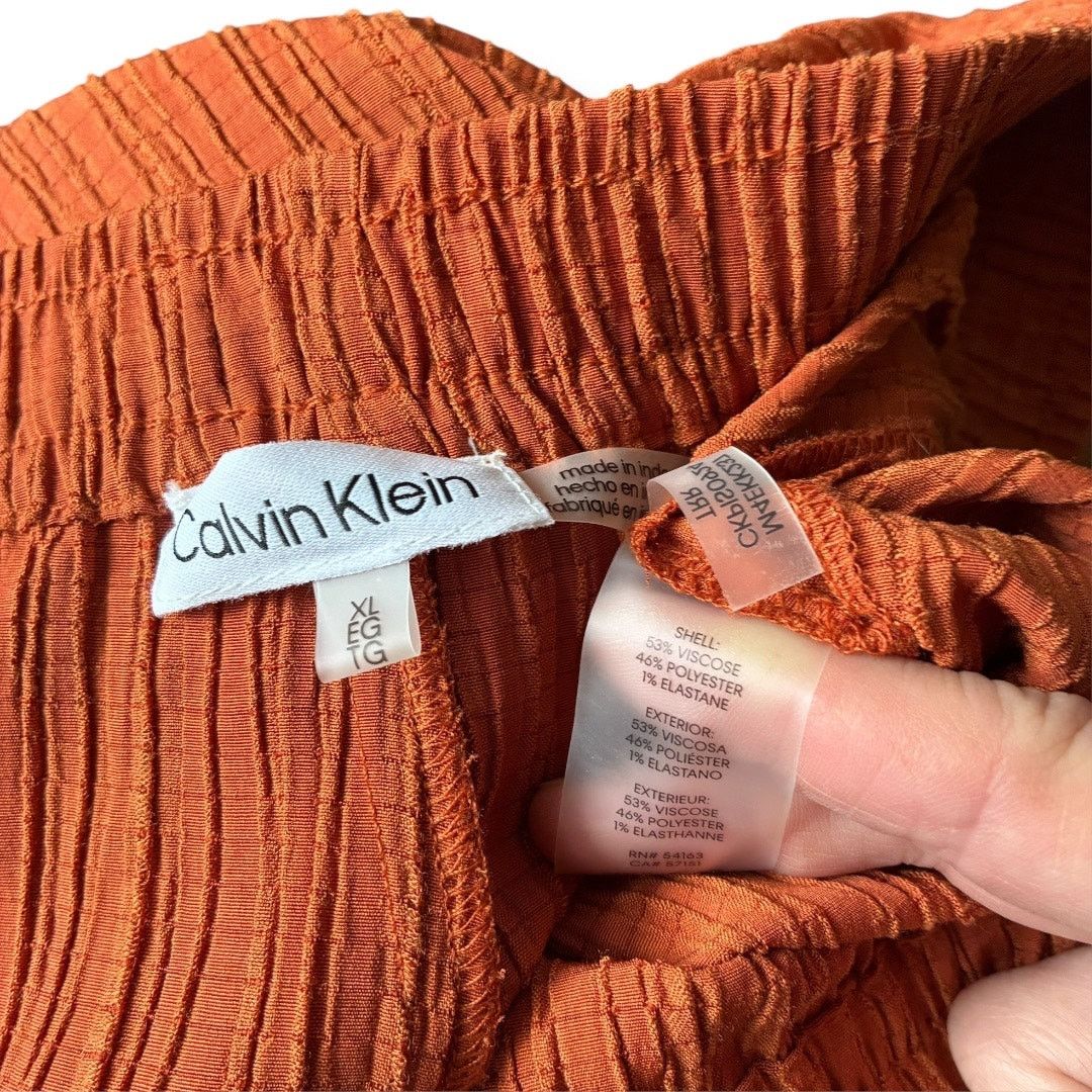 Calvin Klein Calvin Klein crinkle drawstring wide leg pants NWT size XL Size 38" / US 16 / IT 52 - 11 Thumbnail