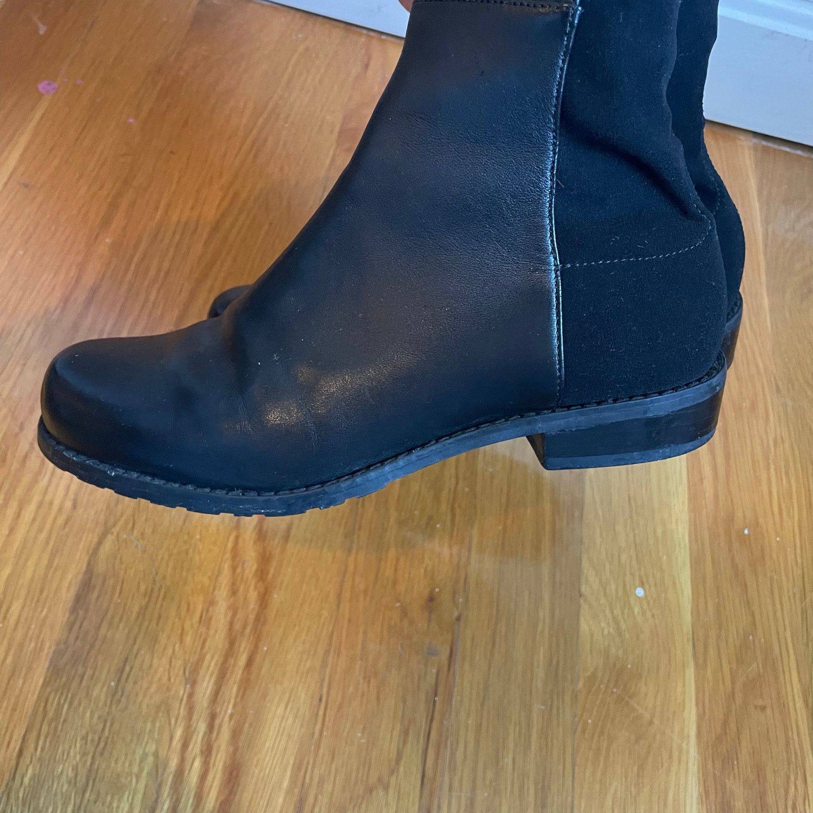 Stuart Weitzman Stuart Weitzman 5050 Black Leather Elastic Tall Boots sz US5 Size US 5 / IT 35 - 9 Thumbnail