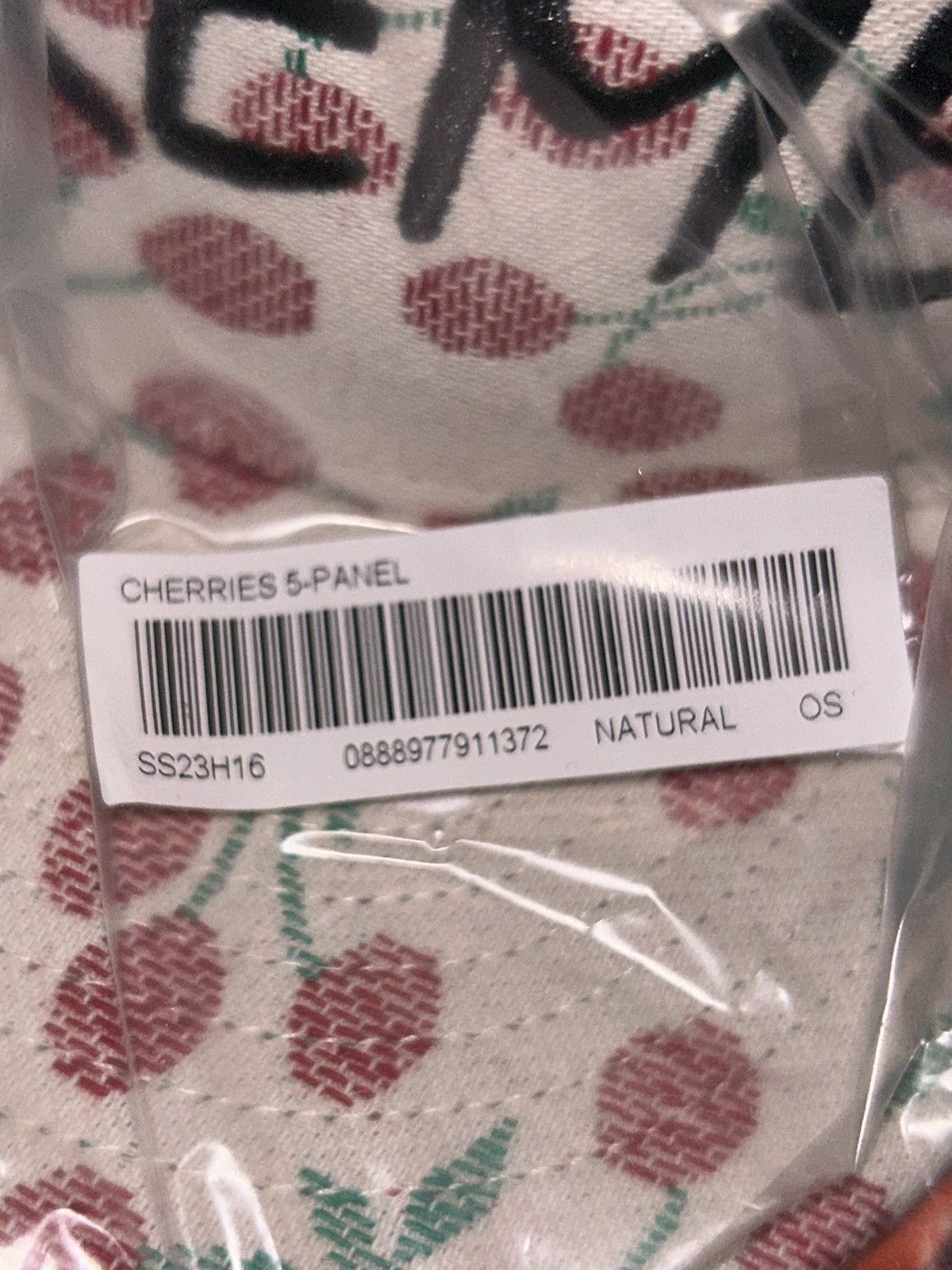 Supreme Supreme Cherries 5 Panel Hat Natural SS23 NEW WITH TAGS Size ONE SIZE - 2 Thumbnail