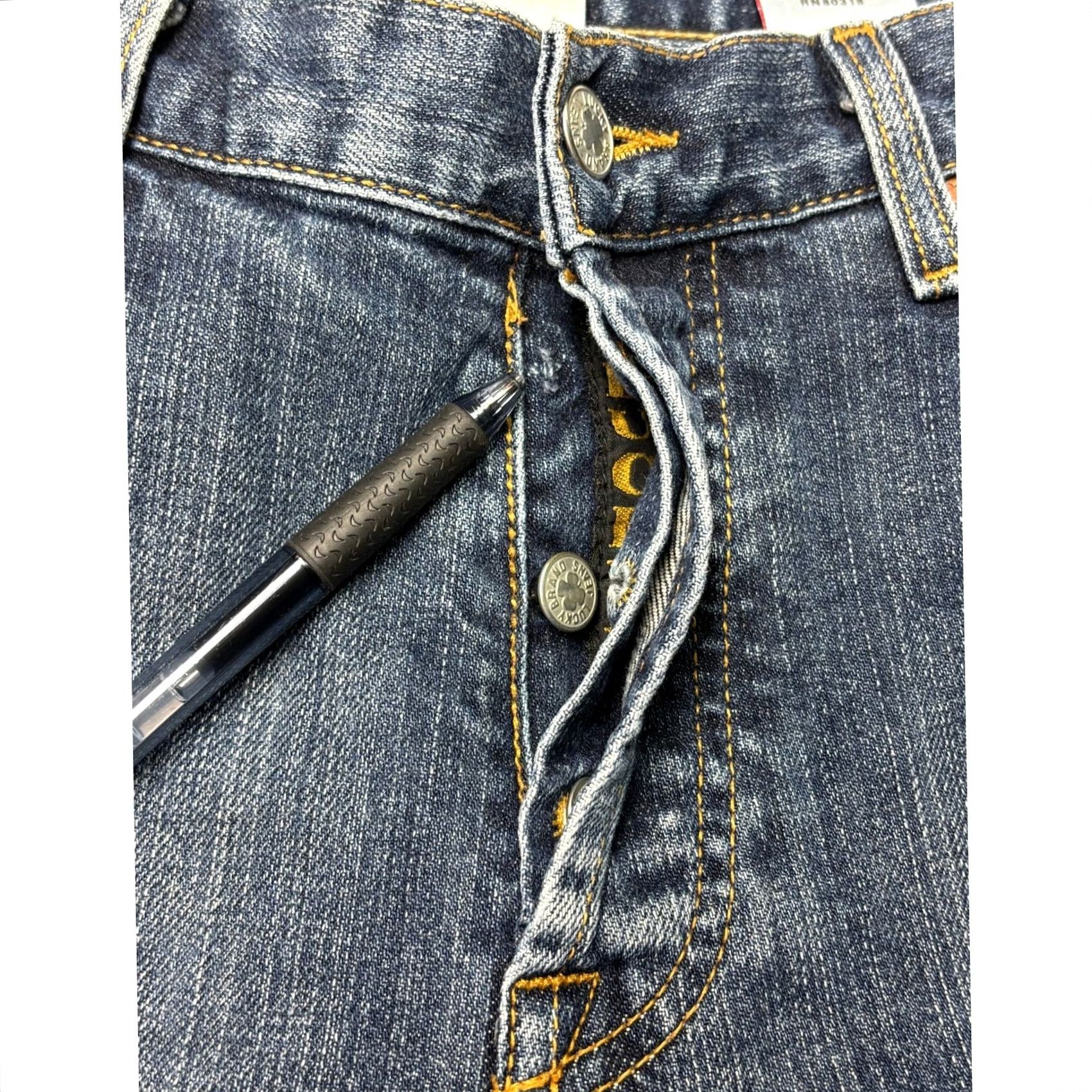 Lucky Brand Vintage Lucky Brand Dungarees Lowrise Boot Leg Mens 34X29 Medium Wash Made USA Size US 34 / EU 50 - 2 Thumbnail
