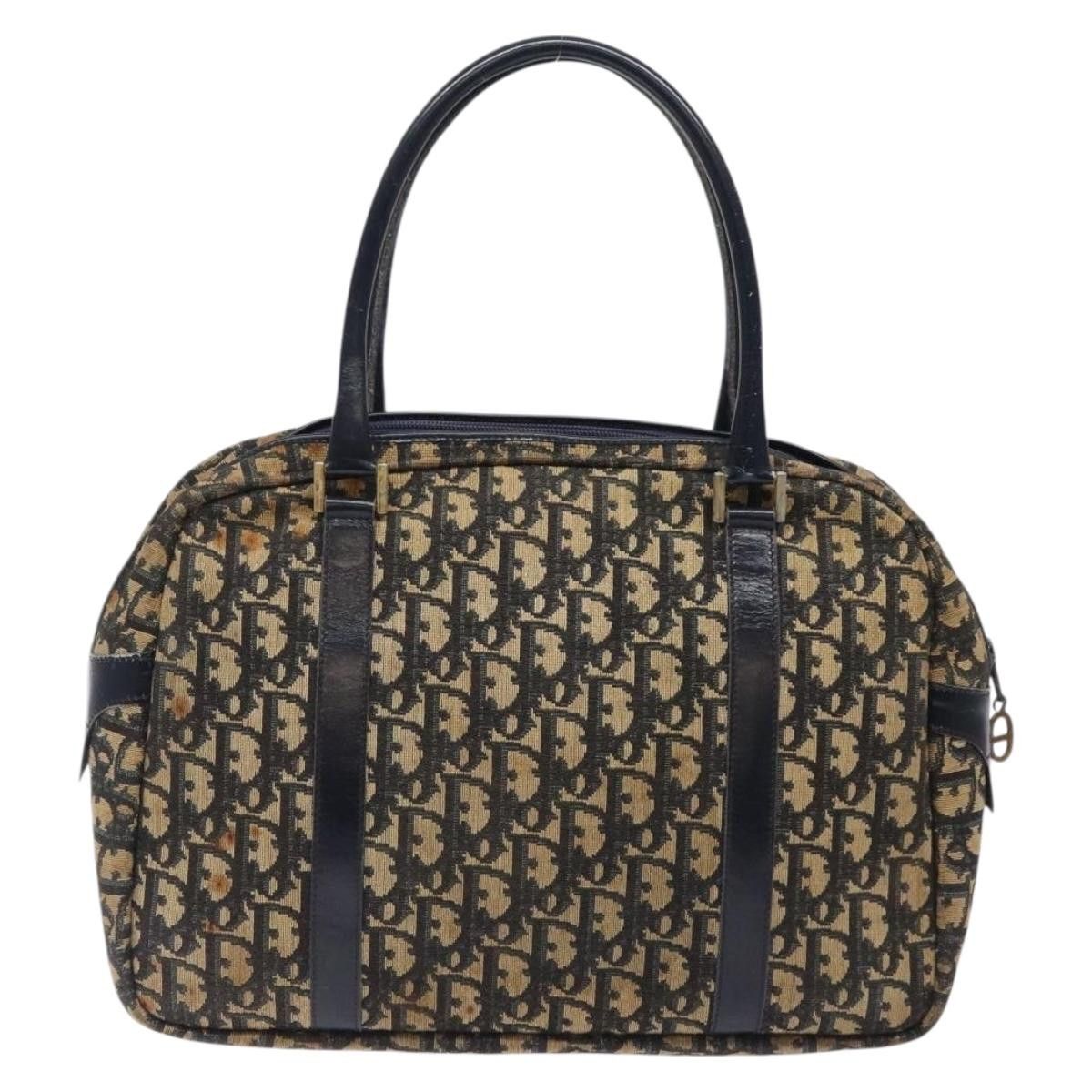 Dior DIOR Trotter Canvas Hand Bag Navy Size ONE SIZE - 3 Thumbnail