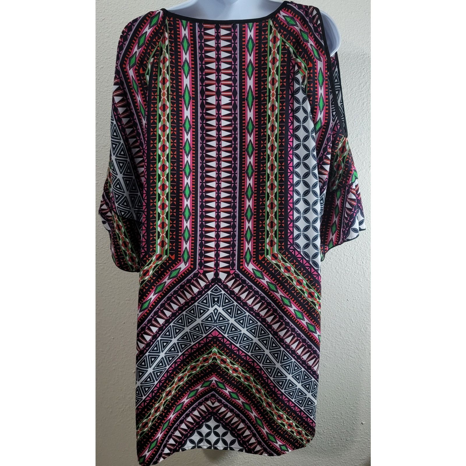 Other Gibson Latimer Black Pink Retro Cold Shoulder Shift Dress S Size S / US 4 / IT 40 - 3 Thumbnail