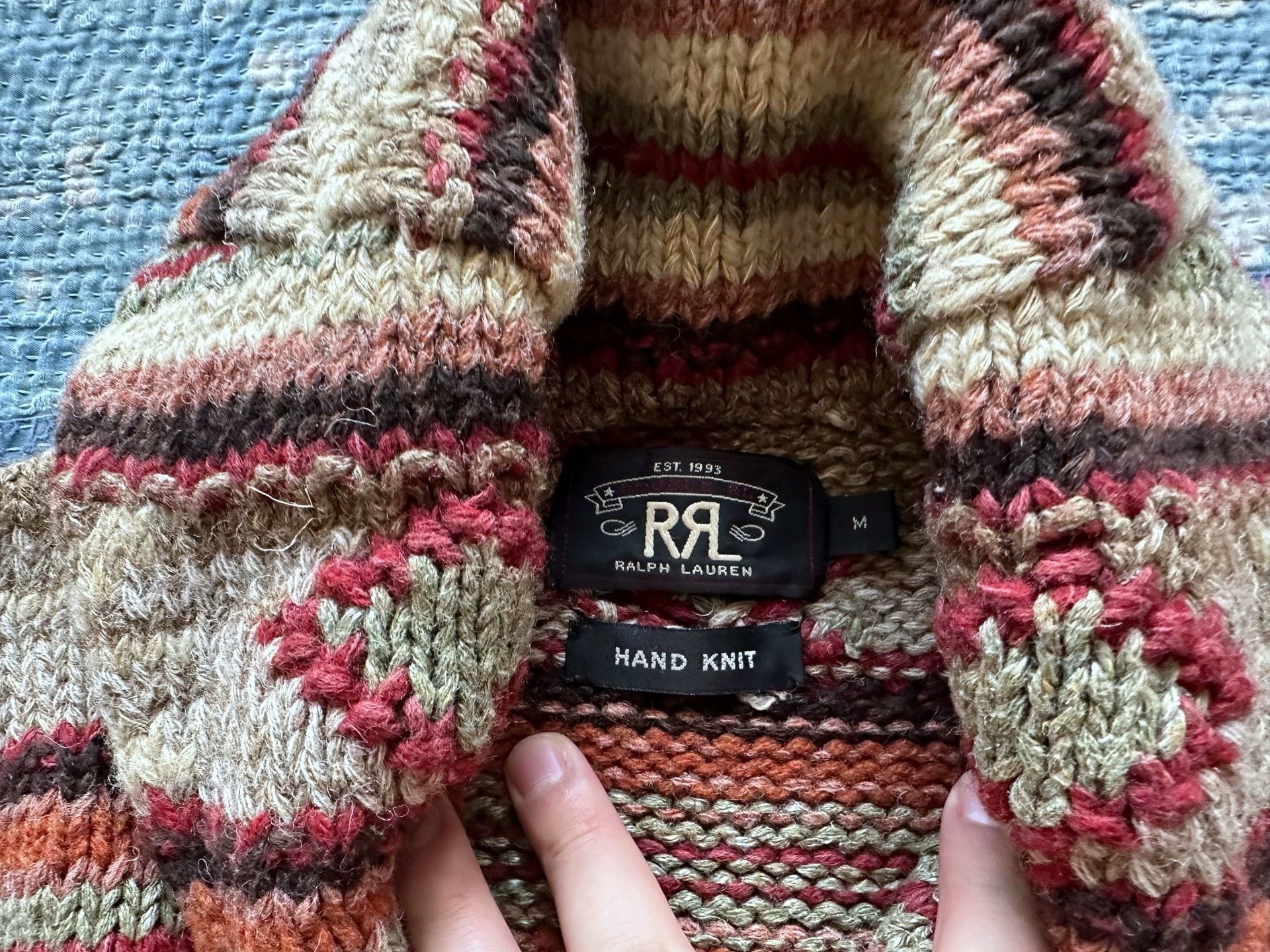 RRL Ralph Lauren rrl knit wool sweater M patterned like new Size US M / EU 48-50 / 2 - 3 Thumbnail