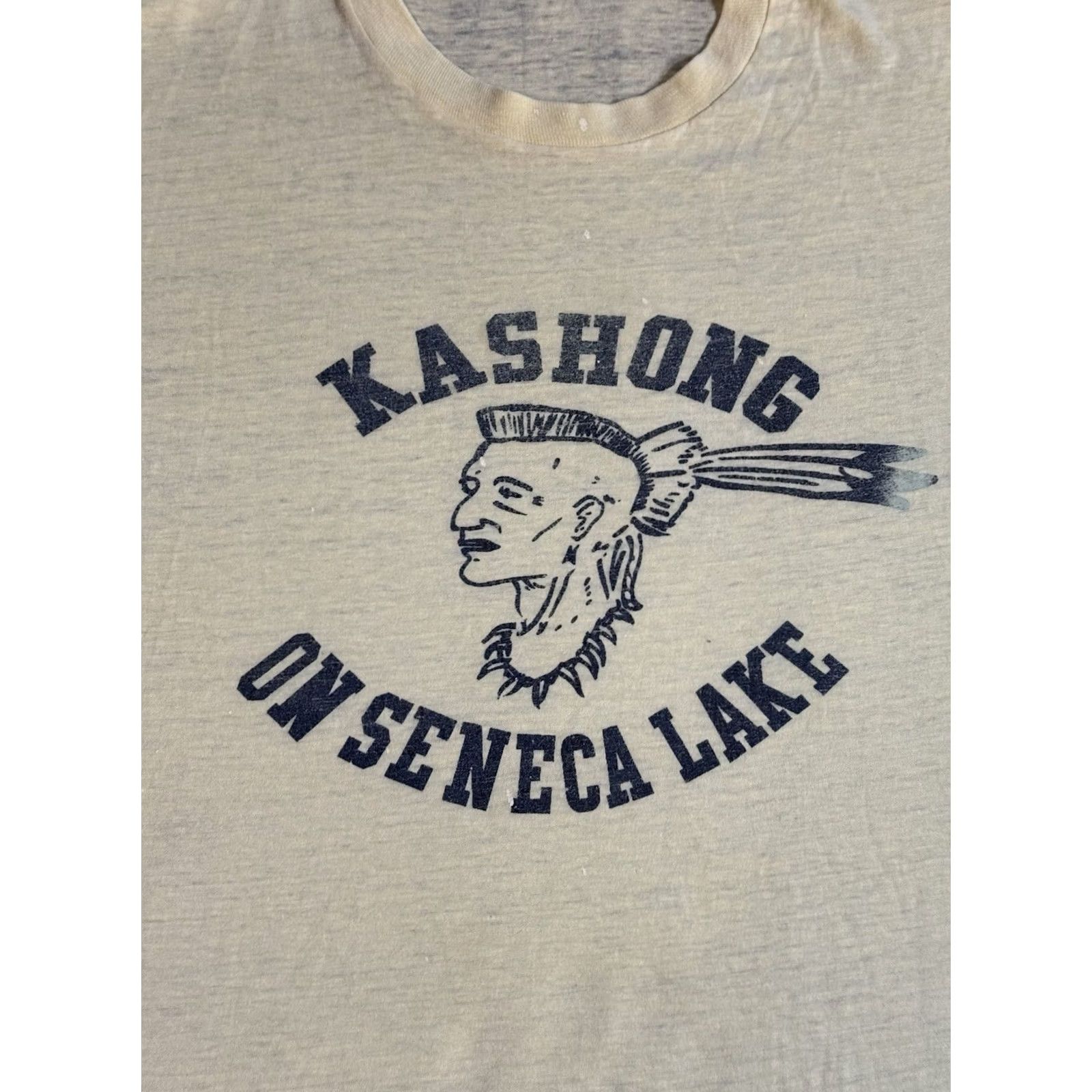 Vintage VINTAGE 70s Kashong T Shirt Yellow L Geneva New York Finger Lakes Mens Size US L / EU 52-54 / 3 - 2 Thumbnail