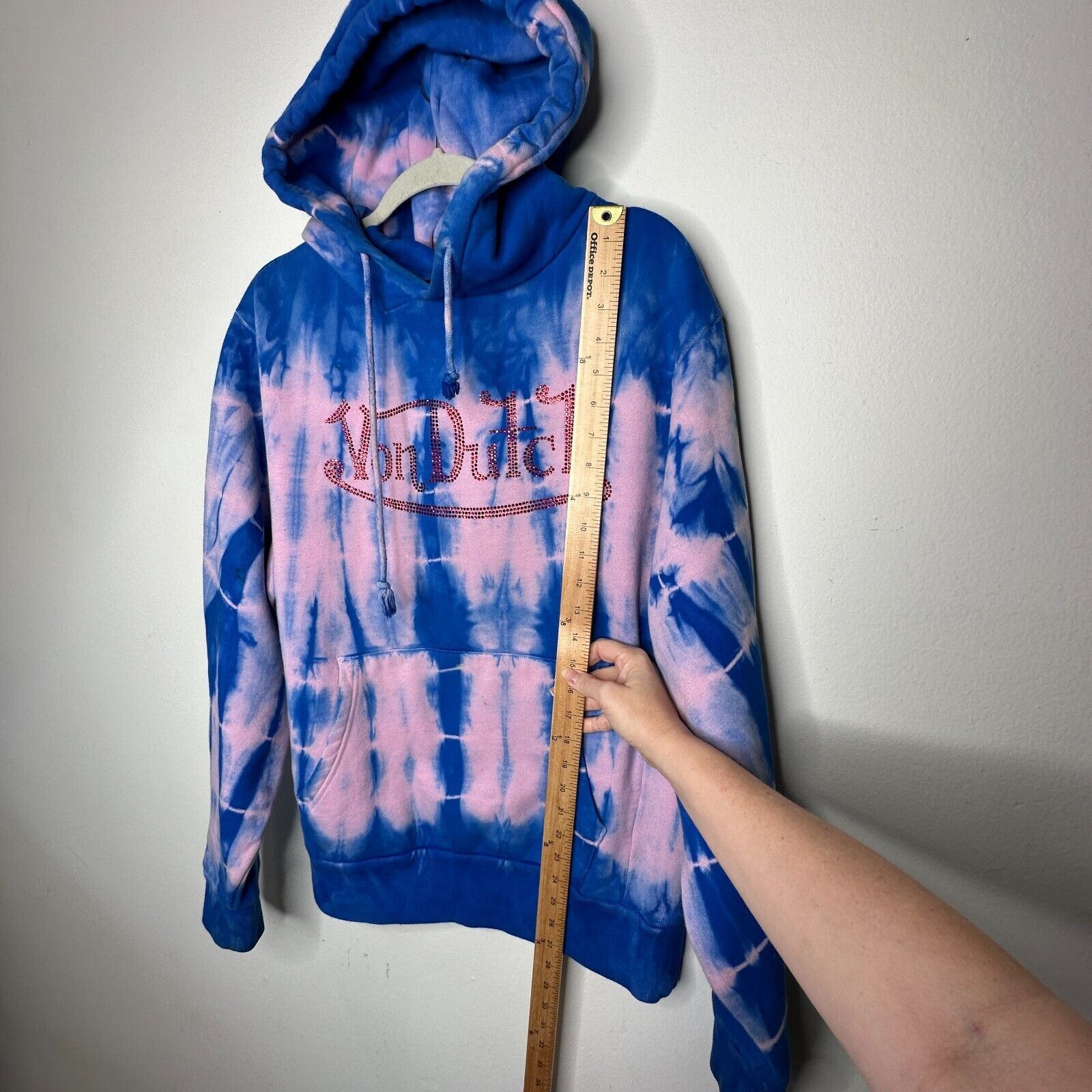Von Dutch Von Dutch SET Blue Pink Tie Dye Red Logo Hoodie & Pants Size M / US 6-8 / IT 42-44 - 4 Thumbnail