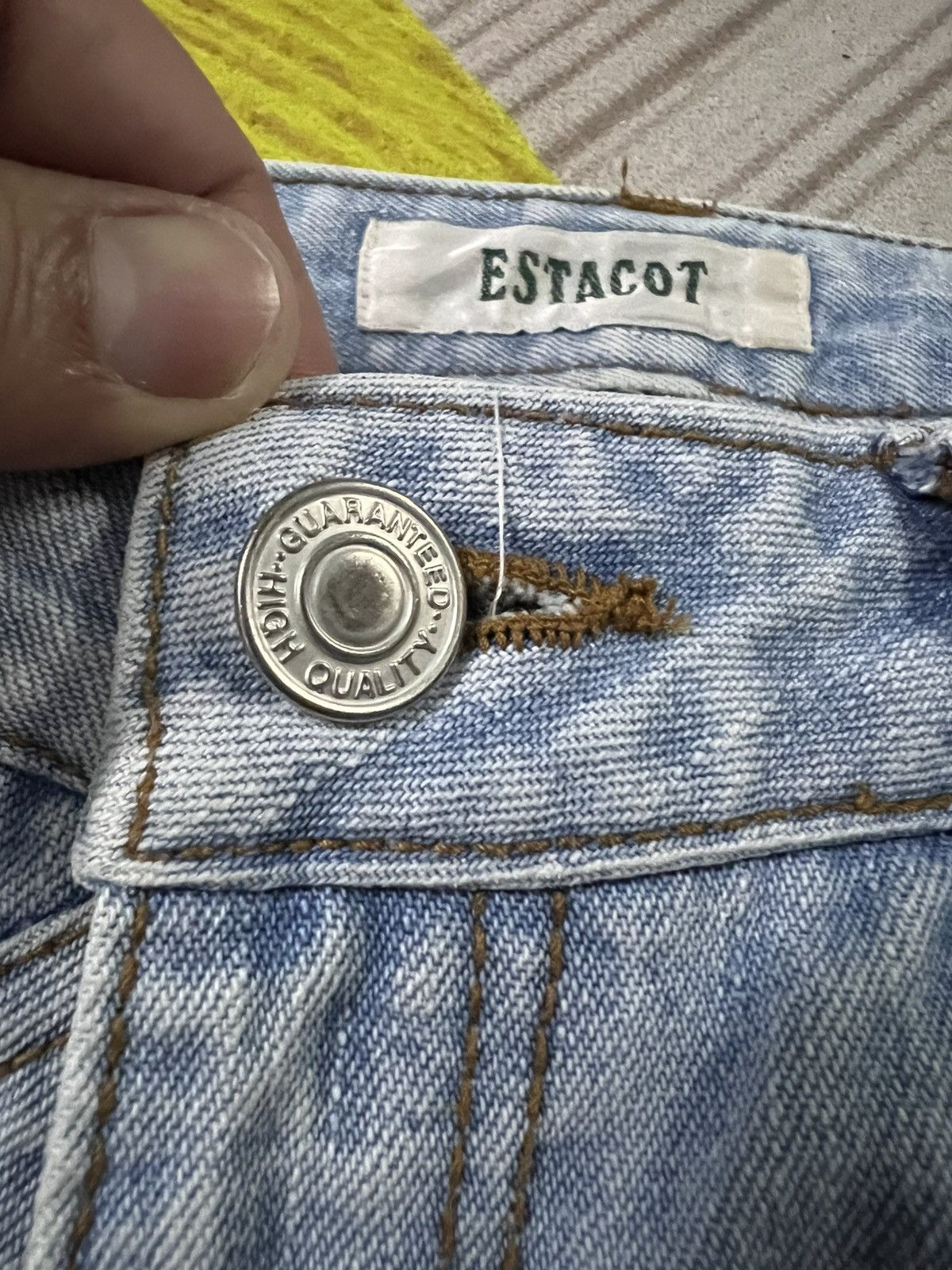 Japanese Brand 💥Flare💥Estacot Faded Distress Jean Like Tornado Mart Size US 28 / EU 44 - 16 Thumbnail