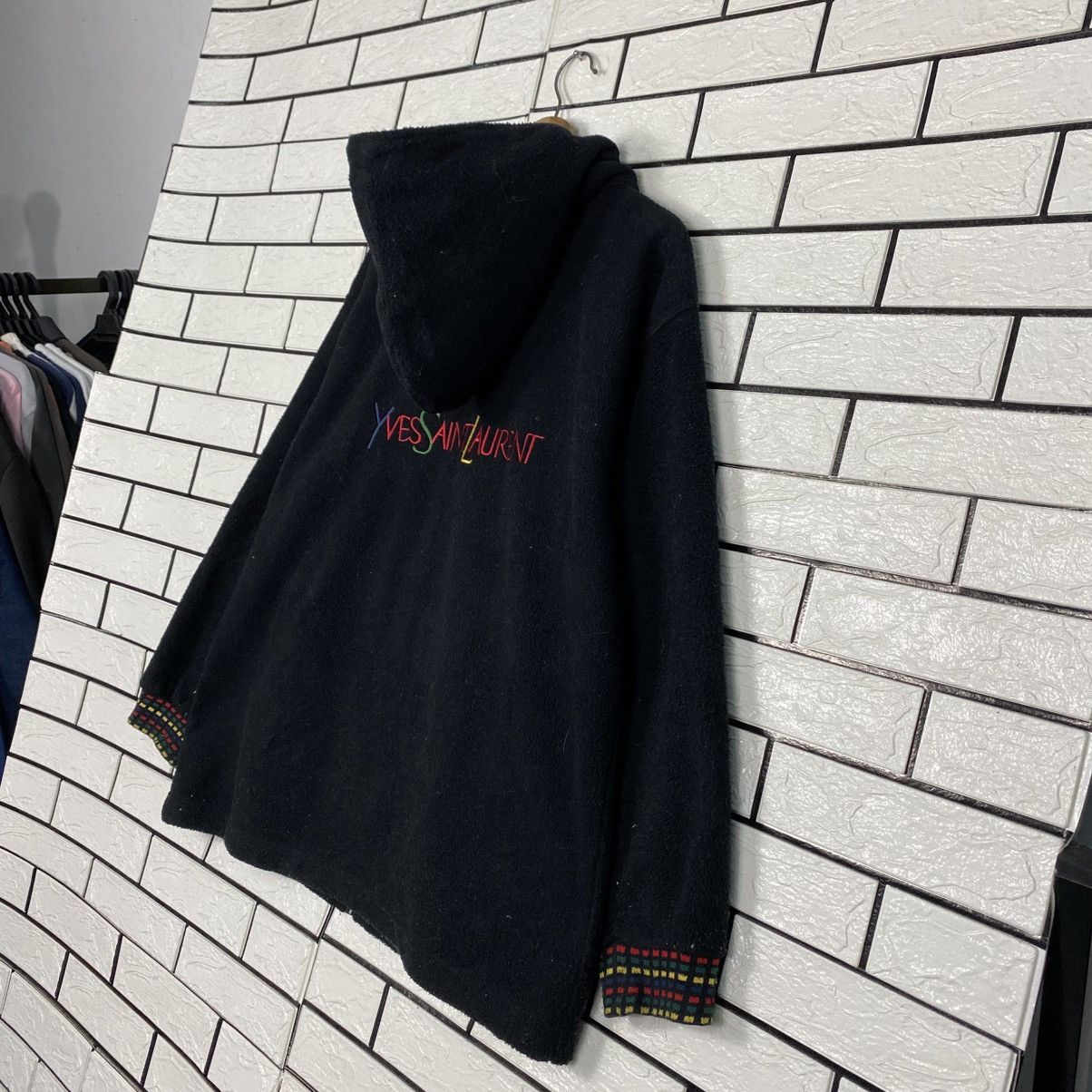 Yves Saint Laurent 📌Vintage Zipper Sweater Hoodie Yves Saint Laurent Big Logo Size US L / EU 52-54 / 3 - 11 Thumbnail