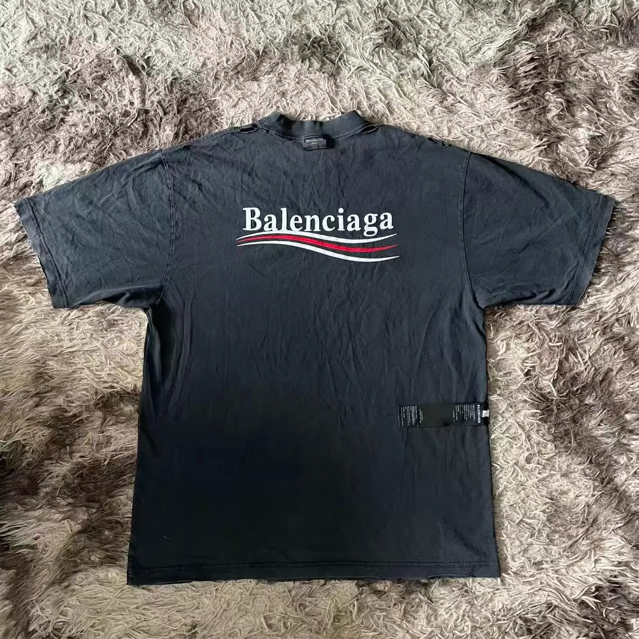 Balenciaga Balenciaga 25 Distressed Coke Short Sleeve Tee Size US S / EU 44-46 / 1 - 2 Thumbnail