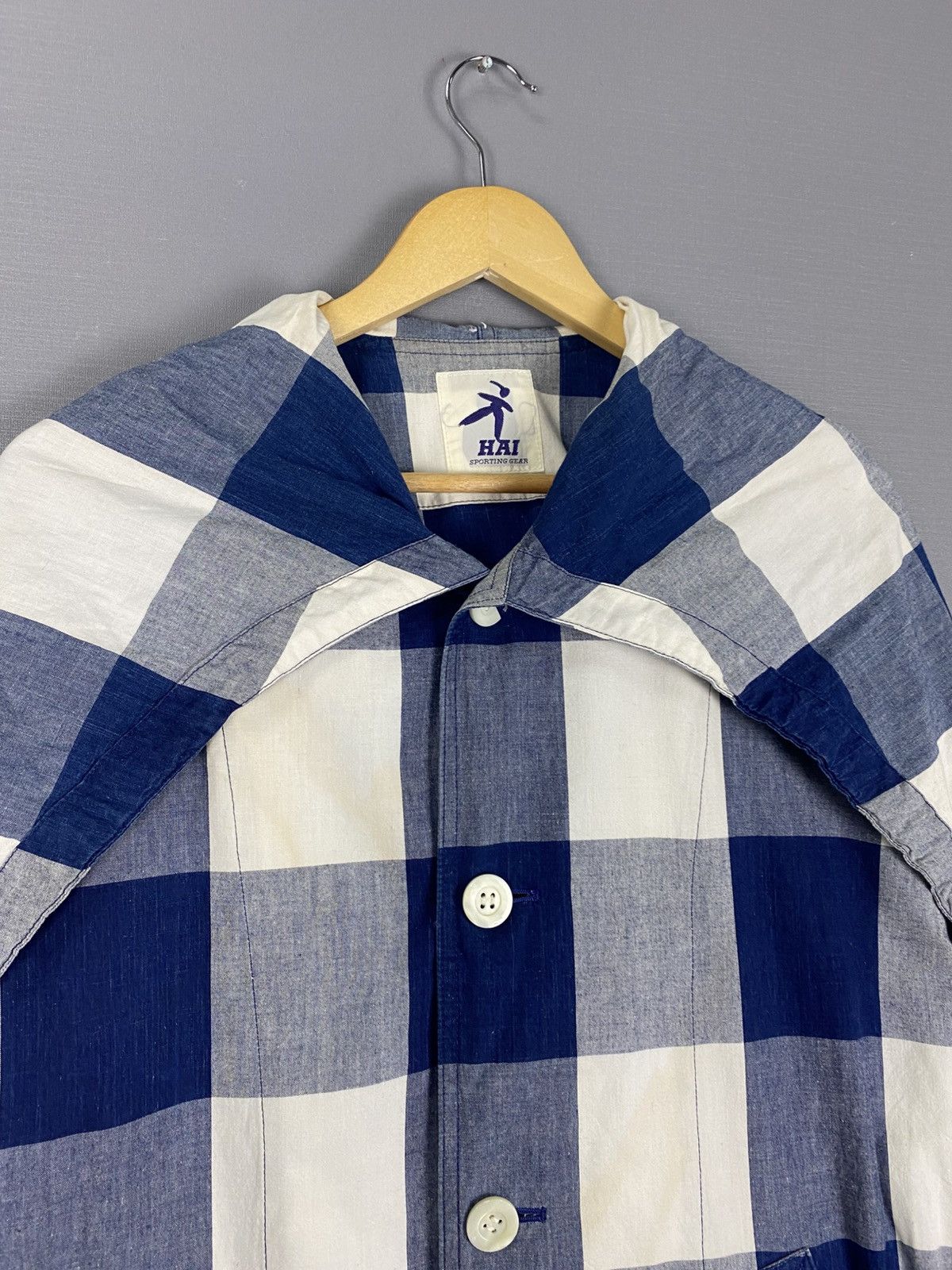 Hai Sporting Gear Vintage Hai Sporting Gear Checked Cotton Smock Jacket Size US M / EU 48-50 / 2 - 3 Thumbnail