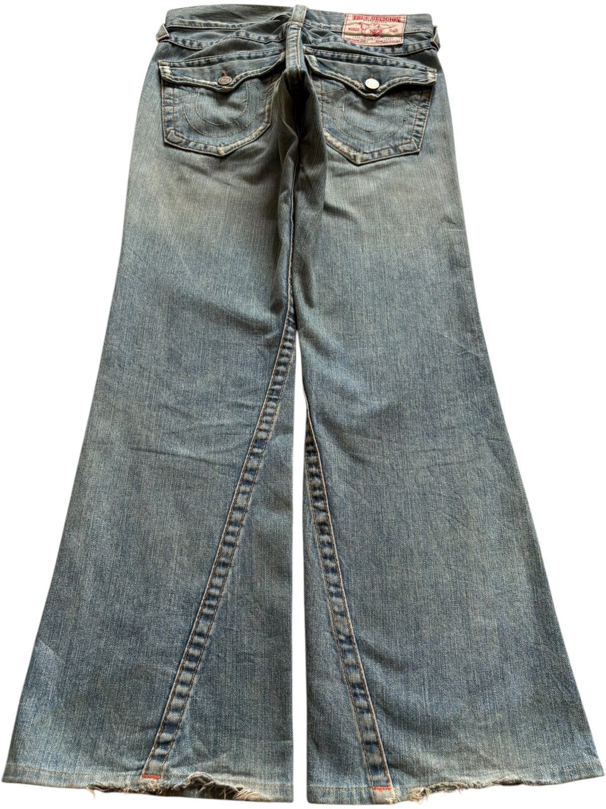 True Religion Vintage / Y2K True Religion Joey Mud Wash Flare Jeans Size US 31 - 2 Thumbnail