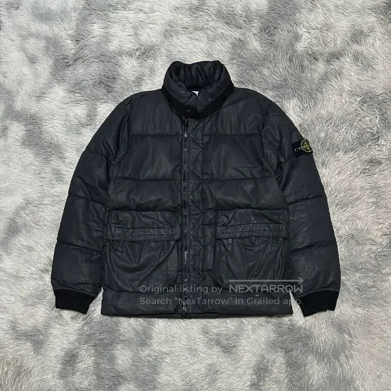 Stone Island Stone Island Linen Resin Down Jacket Coat Black L Size US L / EU 52-54 / 3 - 1 Thumbnail