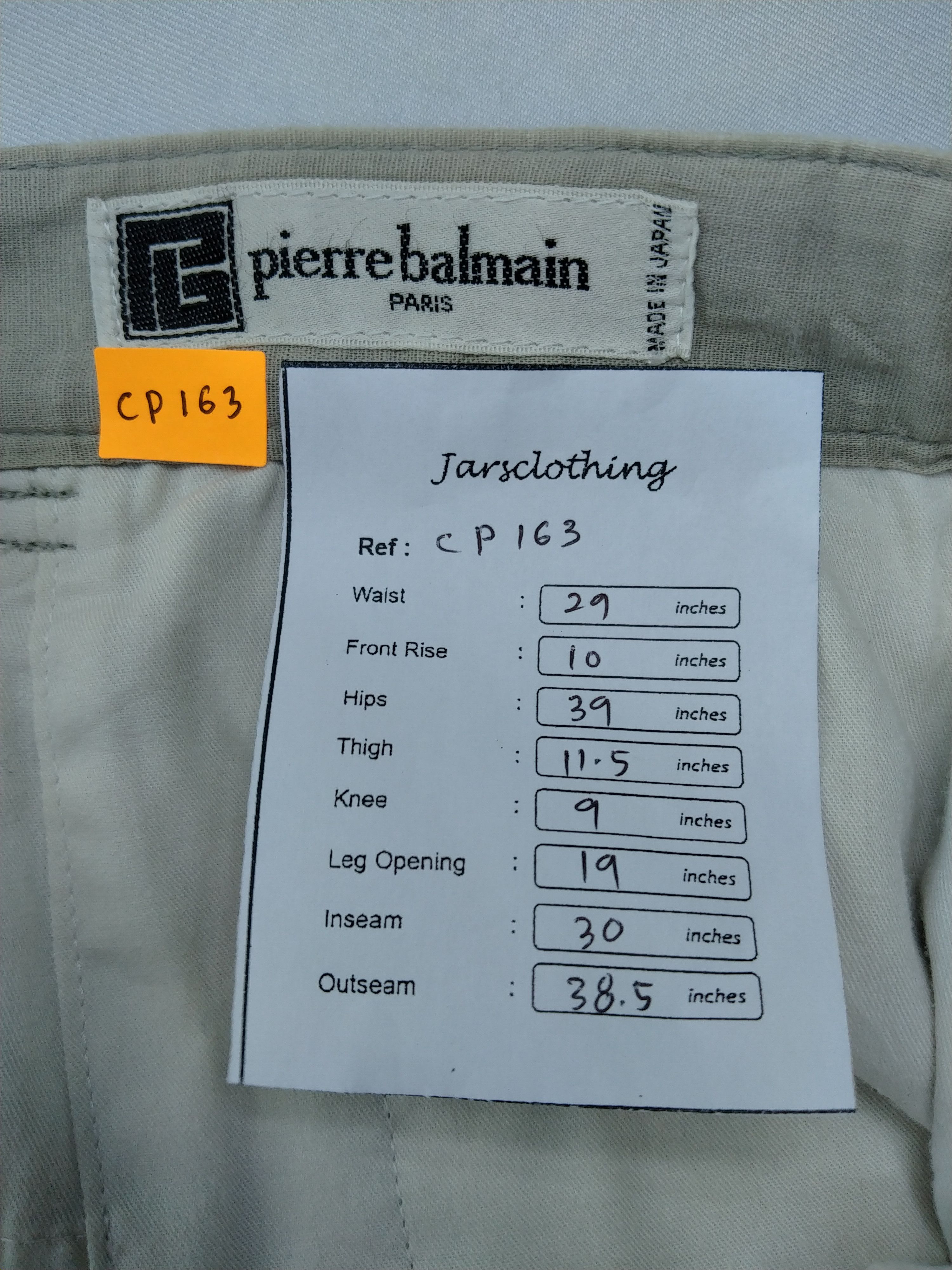 Vintage Pierre Balmain Cotton Pants 29x30 CP163 Size US 30 / EU 46 - 6 Thumbnail